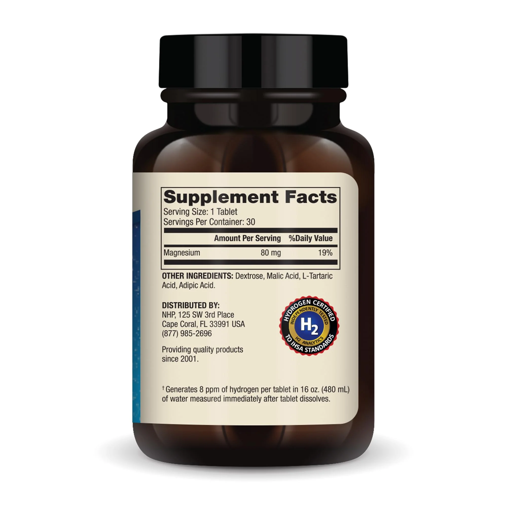 Dr. Mercola H2 Molecular Hydrogen - Supports Healthy Aging, Cellular Energy & Brain Health - with Elemental Magnesium - GMO-Free, Gluten-Free & Soy-Free - 30 Tablets (30 Servings) - Image 2
