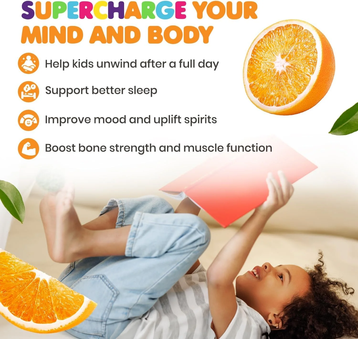 DR. MORITZ Sugar-Free Calm Magnesium Gummies for Kids and Adults - Non-GMO Magnesium Citrate Gummies - Orange Flavor - 2-Pack (120 Count) - Image 6