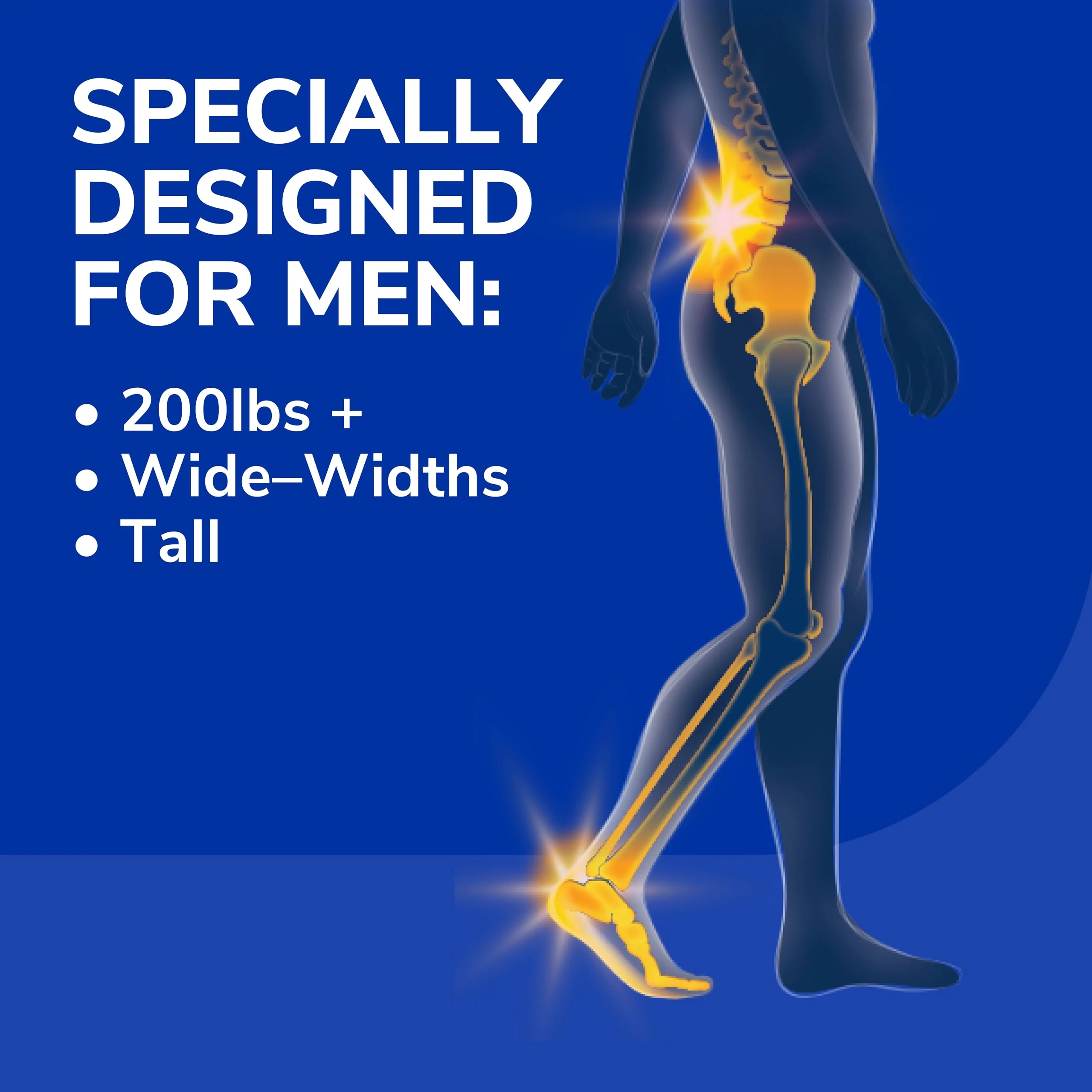 Dr. Scholl's Heavy Duty Support Insole Orthotics, Big & Tall, 200lbs+, Wide Feet, Shock Absorbing, Arch Support, Distributes Pressure, Trim to Fit Inserts, Work Boots & Shoes, Men Size 8-14, 2 Pairs - Image 2