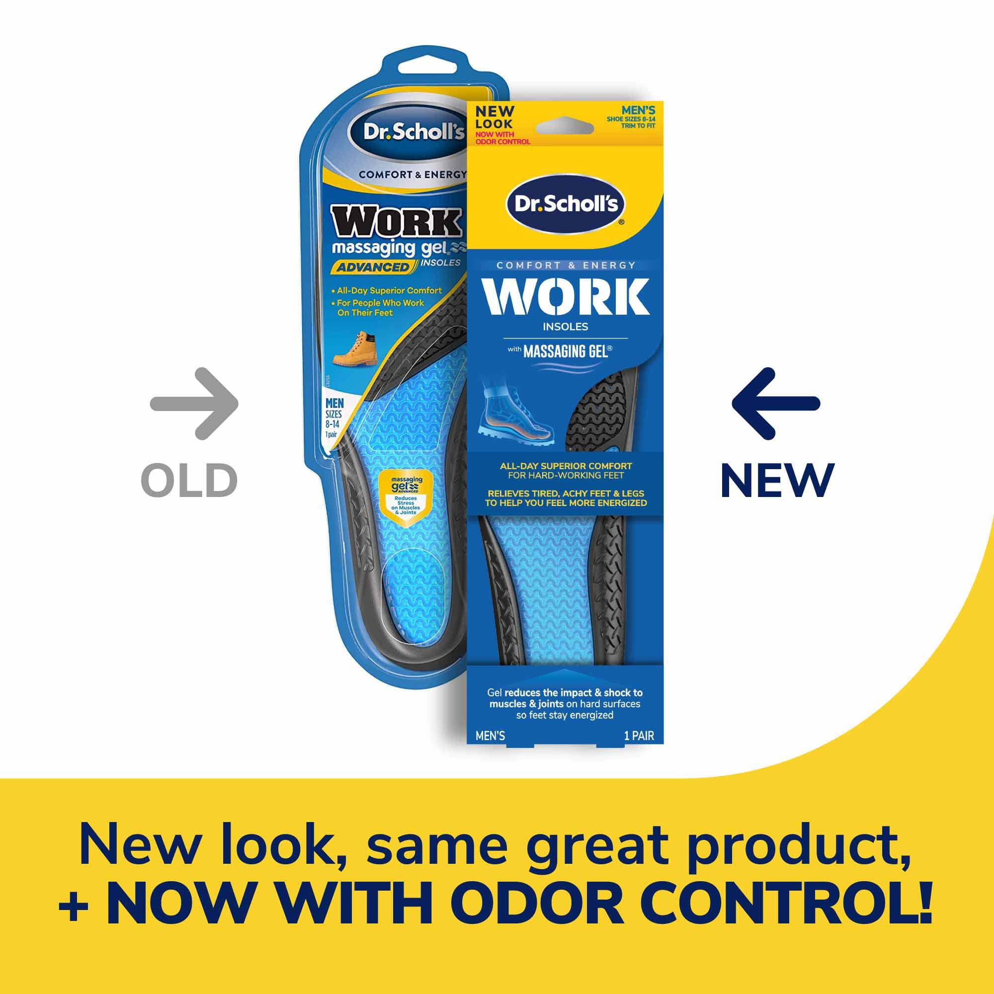 Dr. Scholl's Work All-Day Superior Comfort Insoles (with) Massaging Gel®, Men, 1 Pair, Trim to Fit (Pack of 2) - Image 2