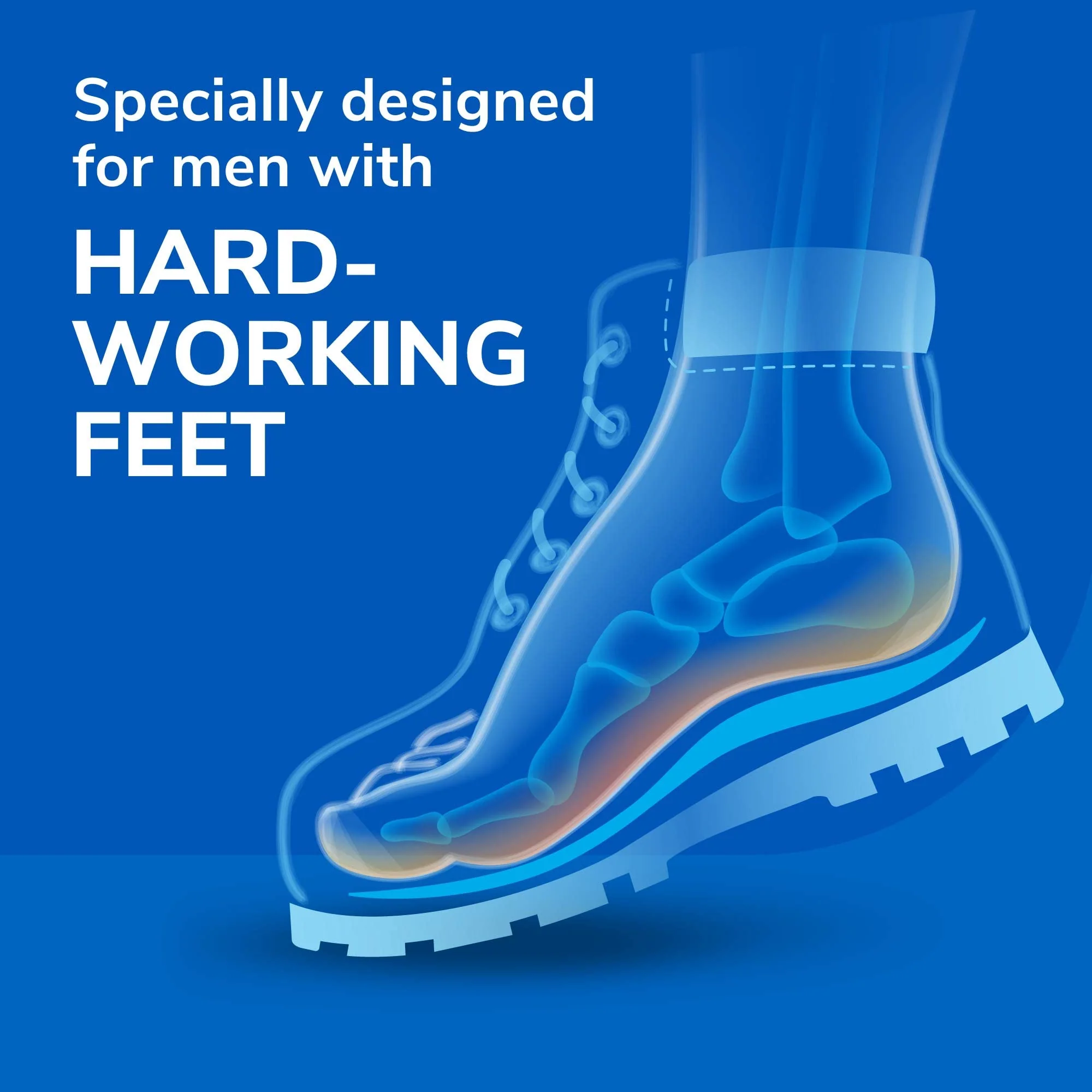 Dr. Scholl's Work All-Day Superior Comfort Insoles (with) Massaging Gel®, Men, 1 Pair, Trim to Fit (Pack of 2) - Image 3