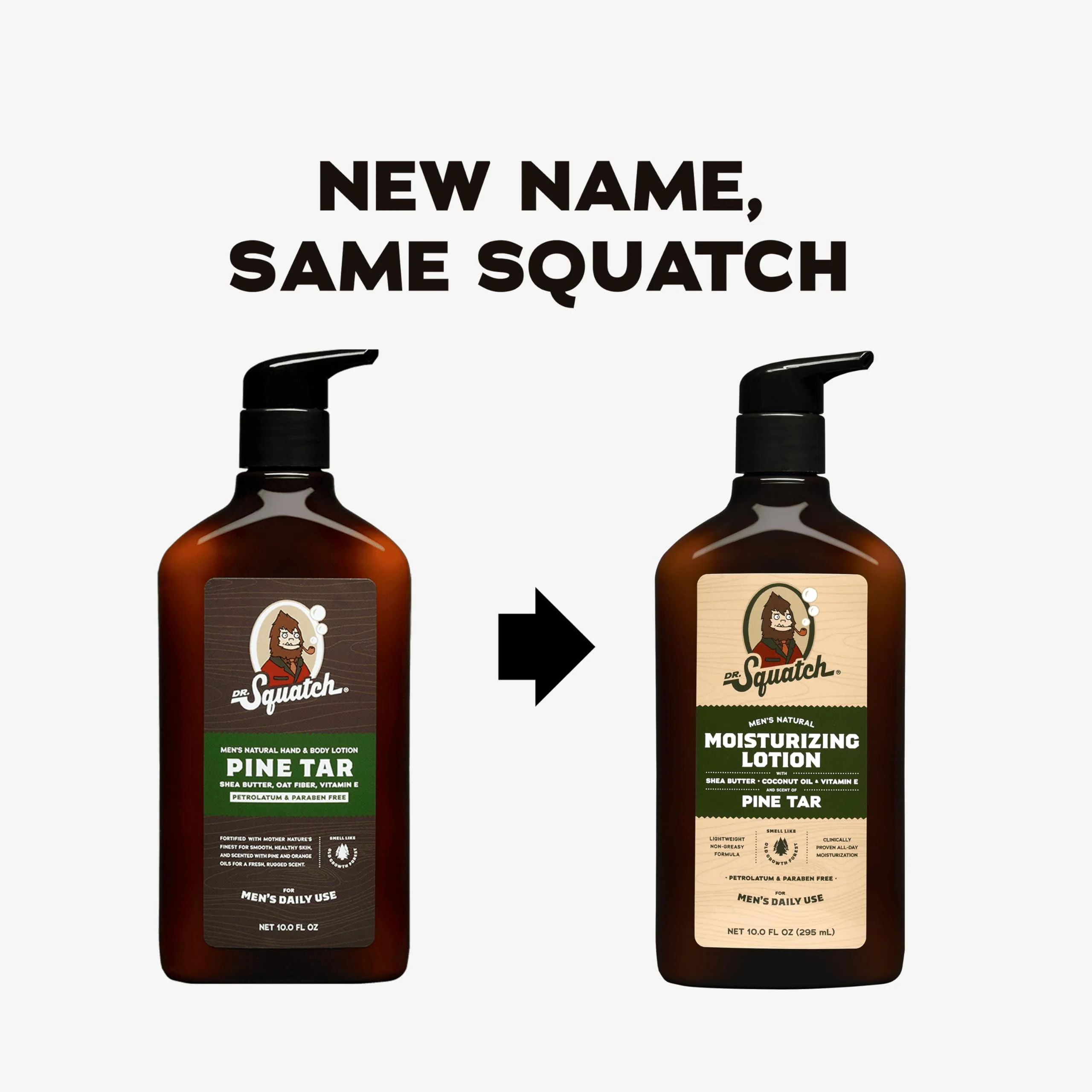 Dr. Squatch Natural Hand and Body Lotion for Men - Made with Shea Butter, Coconut Oil, Vitamin E for 24-Hr Moisturization - Pine Tar (10 fl oz, 2-Pack) - Image 7