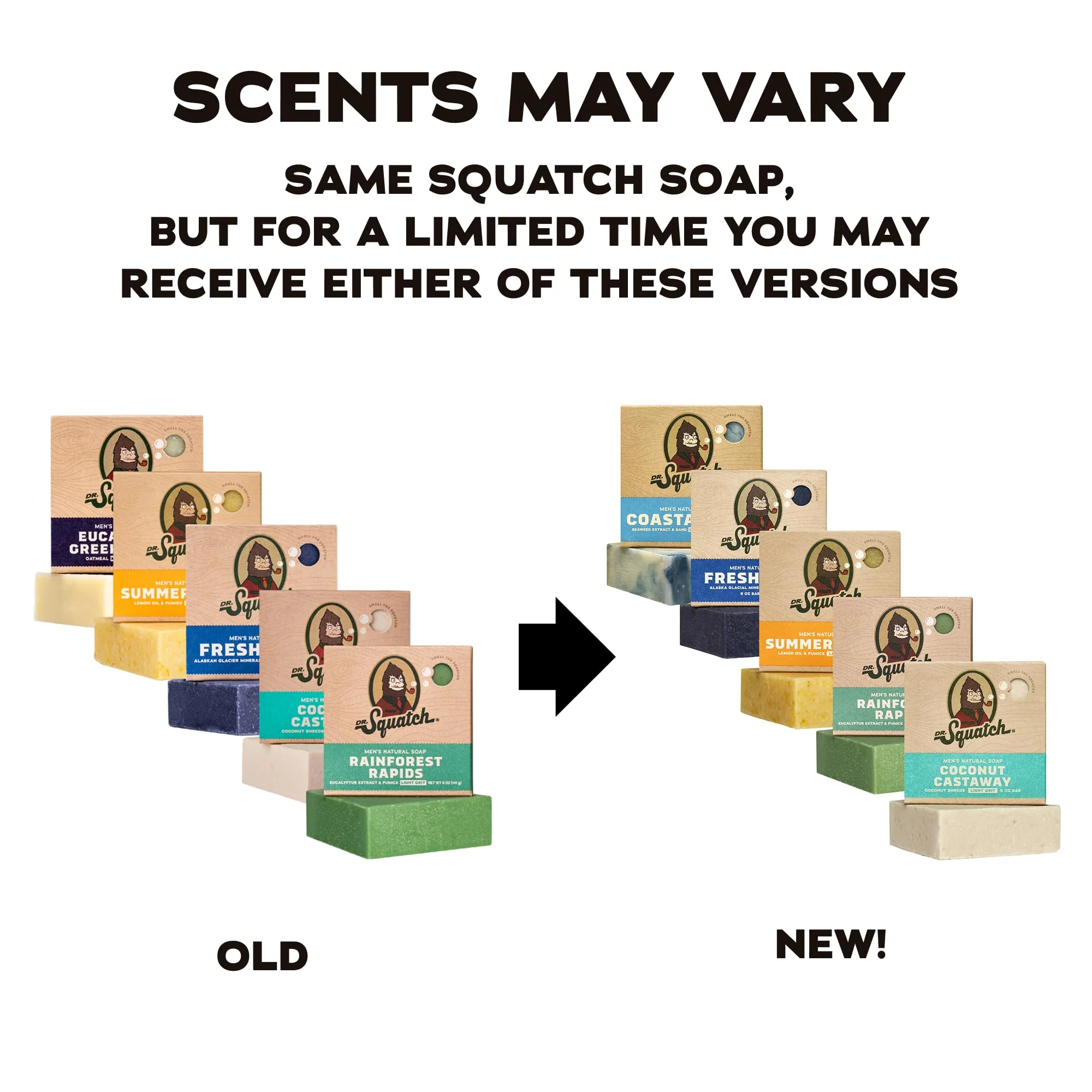 Dr. Squatch Natural Men’s Bar Soap - Cold Process Body Soap Bar with Natural Oils - Gifts for Men - Summer Citrus, Coconut Castaway, Fresh Falls, Coastal Mist & More (5 oz, 5-Pack, Scents May Vary) - Image 3