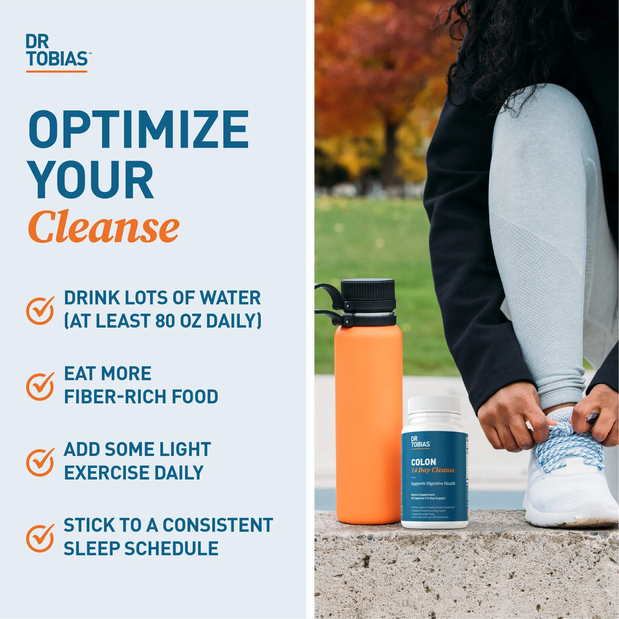 Dr. Tobias Colon Cleanse - Constipation Relief & Gut Health Support for Women & Men | 14 Day Colon Cleanser for a Gentle Colon Detox & Gut Flush - 2 Bottles of 28 Capsules - Image 7
