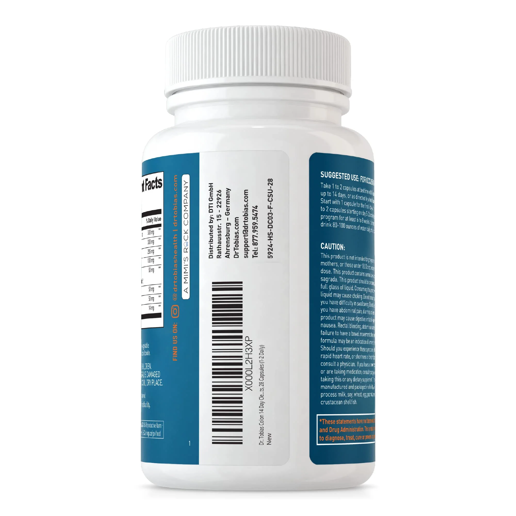 Dr. Tobias Colon Cleanse - Constipation Relief & Gut Health Support for Women & Men | 14 Day Colon Cleanser for a Gentle Colon Detox & Gut Flush - 2 Bottles of 28 Capsules - Image 9