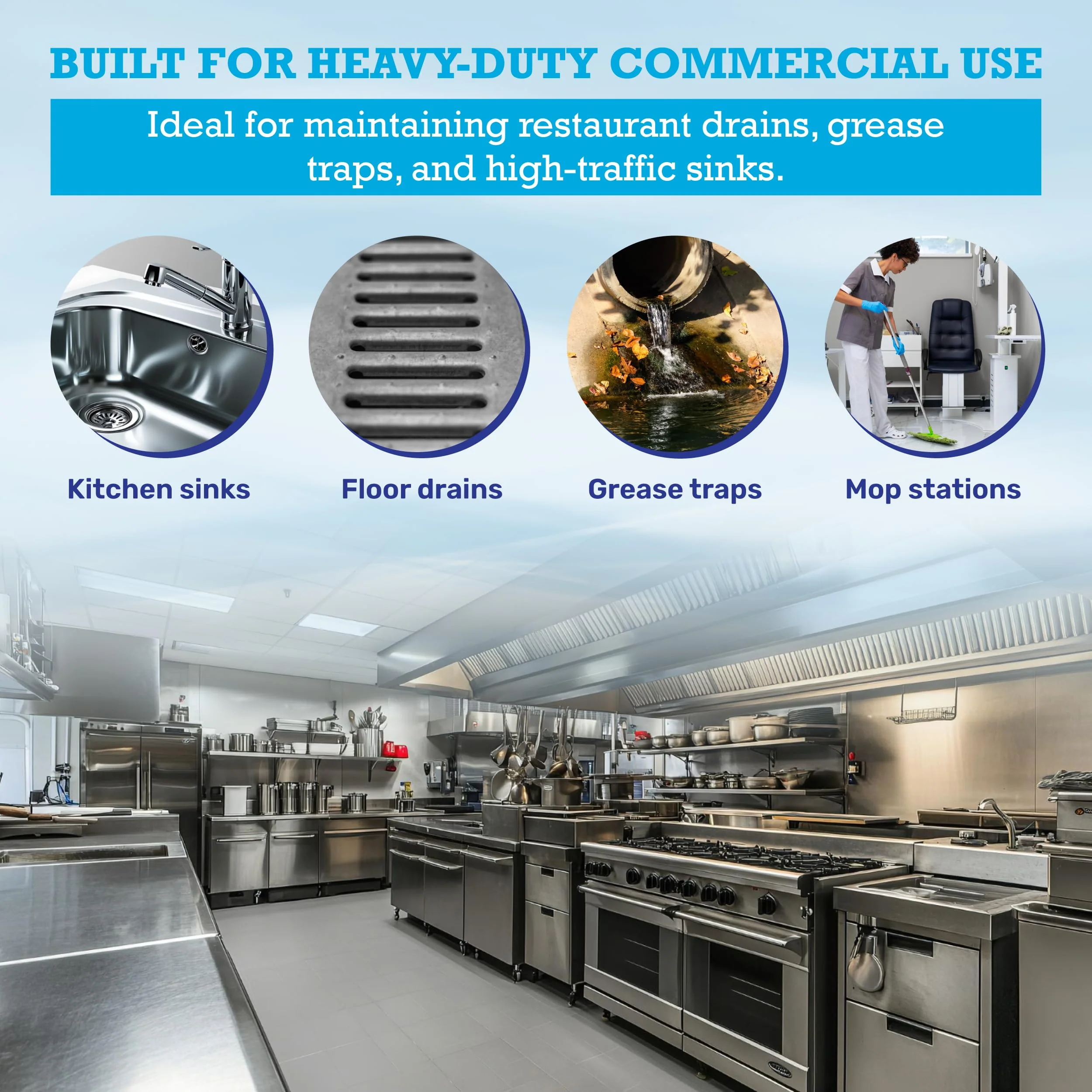 Drain Cleaner & Maintenance - Keeps Drains, Pipes, & Grease Traps Clean and Flowing Smoothly - Eliminates Odors - Non-Toxic & Pesticide-Free - Septic-Friendly - Made in USA - Image 3