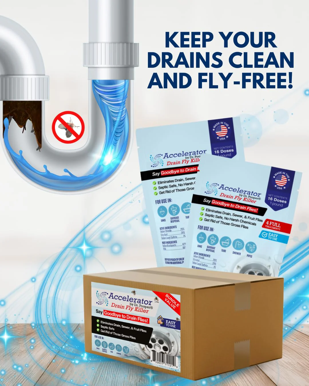 Drain Powder 32oz Powder – Complete Drain & Pipe Treatment Kit - Image 6