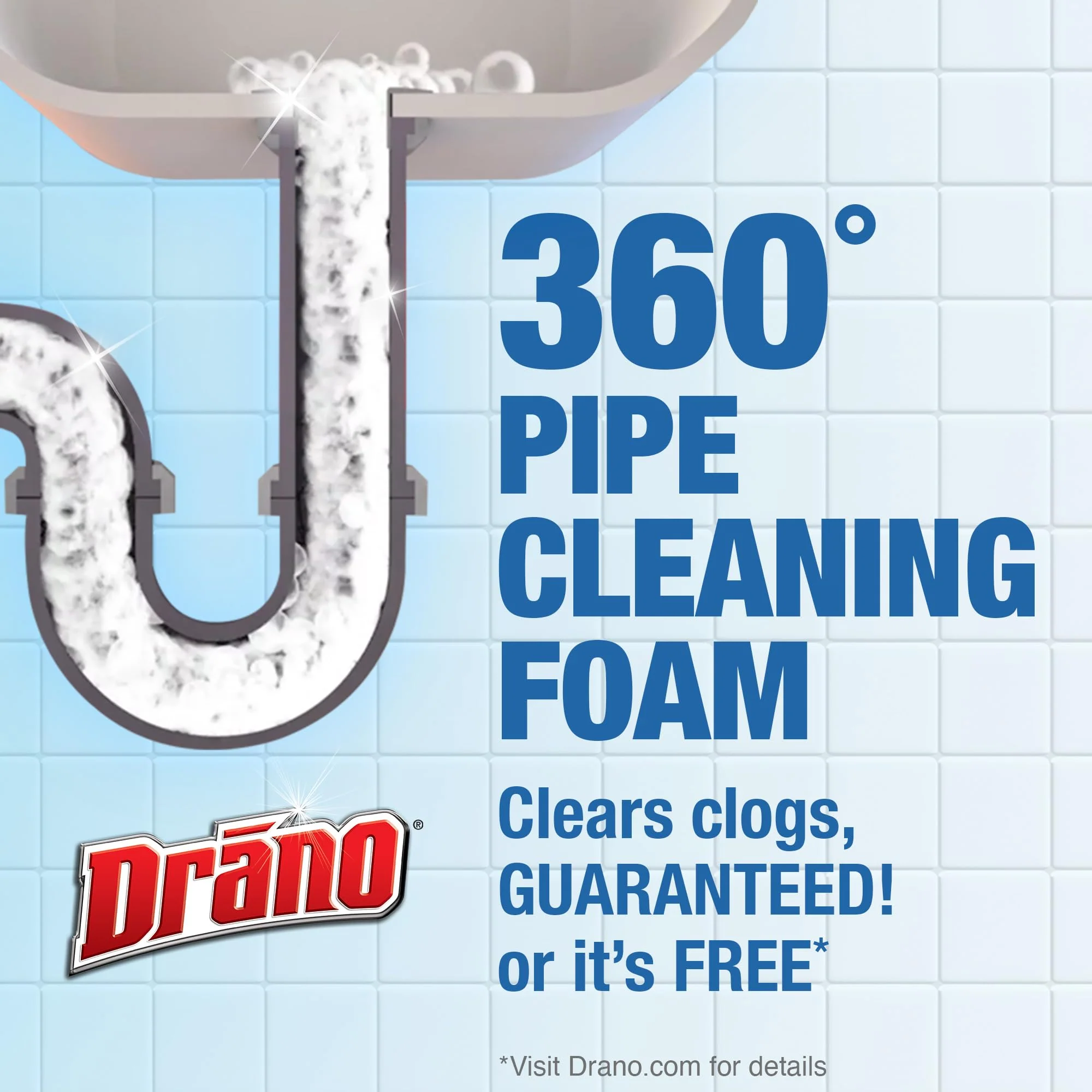 Drano Dual-Force Foamer Clog Remover, 17 oz (Pack of 5) - Image 8