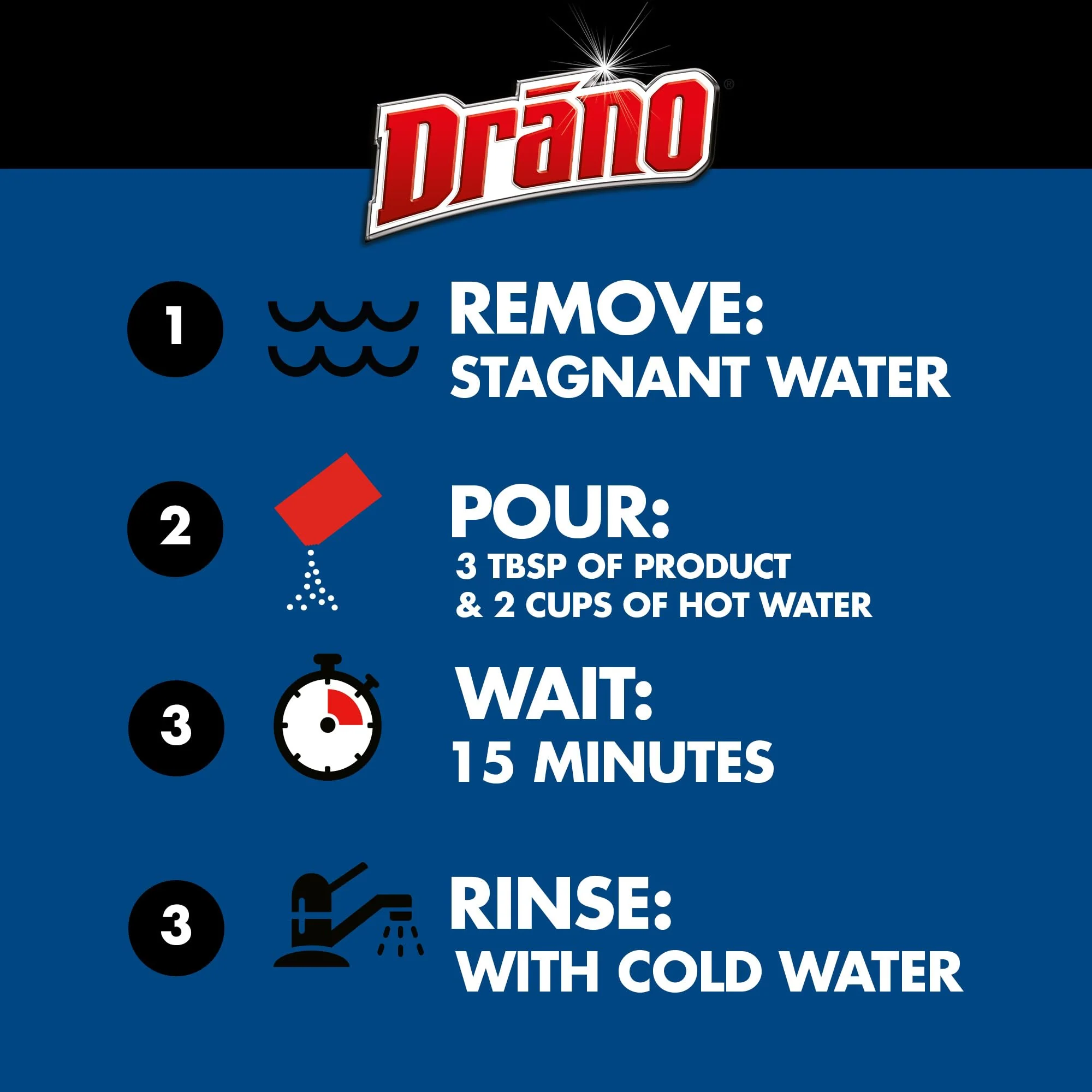 Drano Kitchen Granules Clog Remover, 8.8 oz (Pack of 3) - Image 6