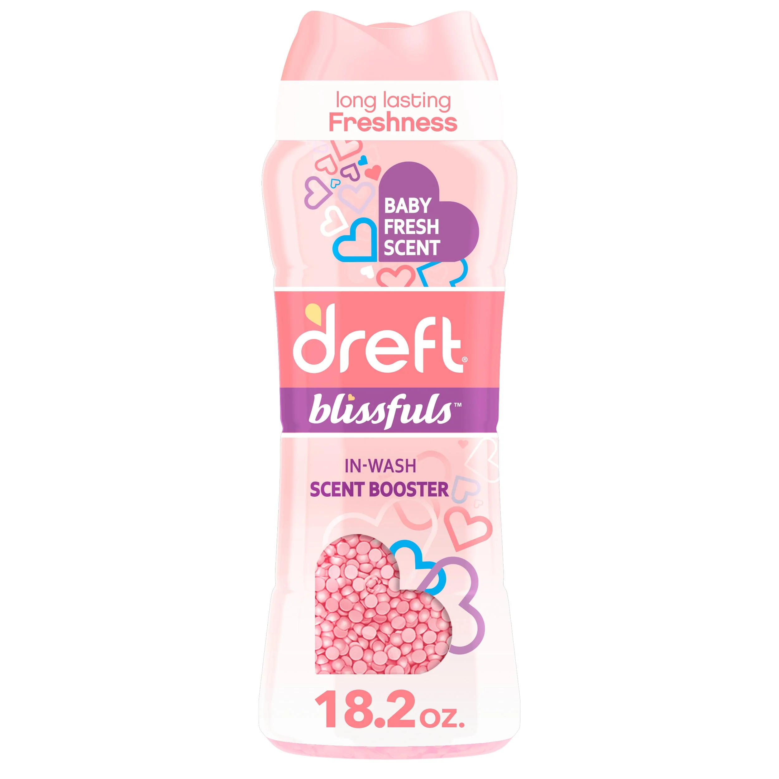 Dreft Blissfuls In-Wash Laundry Scent Booster Beads, Baby Fresh Scent, 18.2 oz
