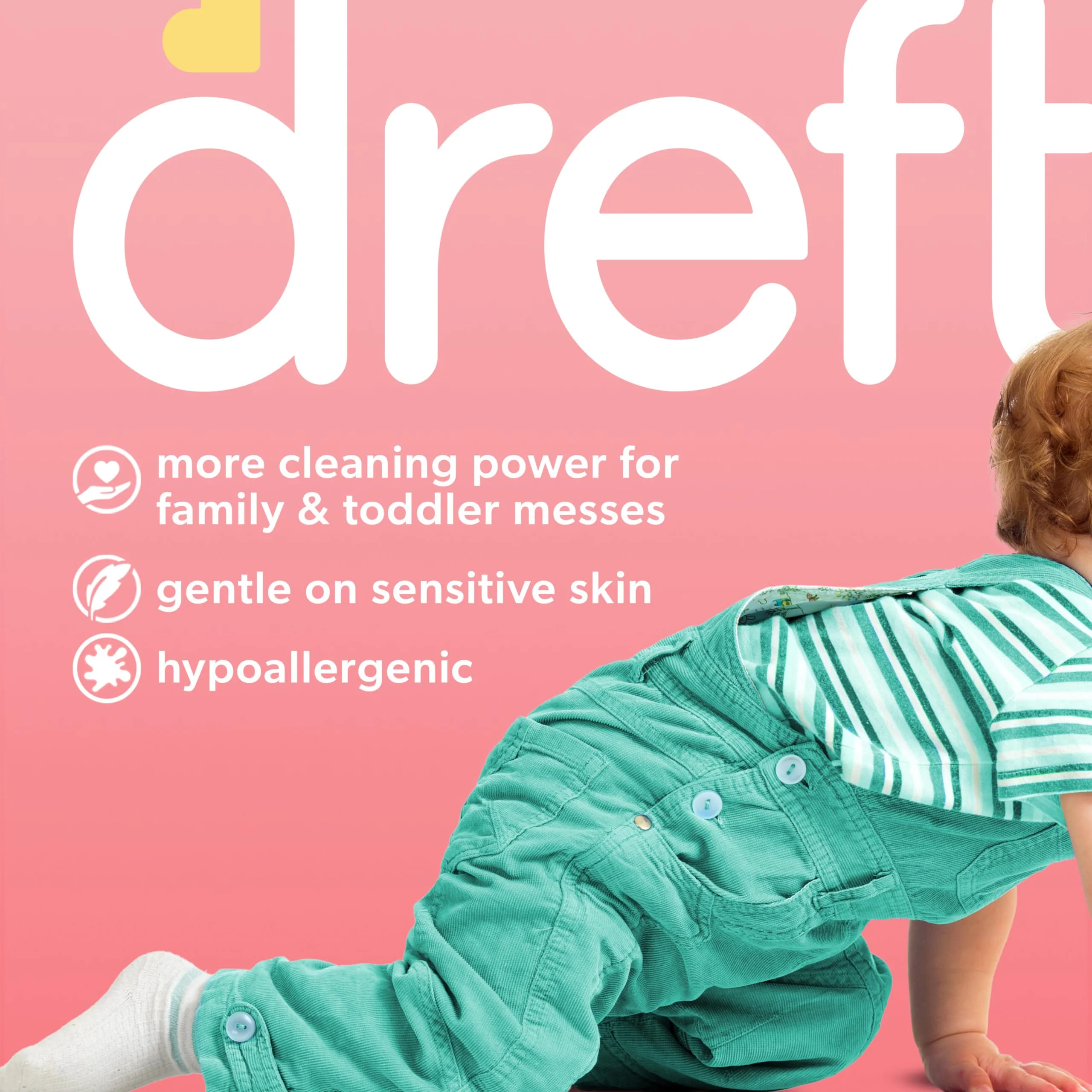 Dreft Stage 2 Active Baby Liquid Laundry Detergent, Helps Remove 99% of Baby Food Stains, Hypoallergenic, 64 loads - Image 2