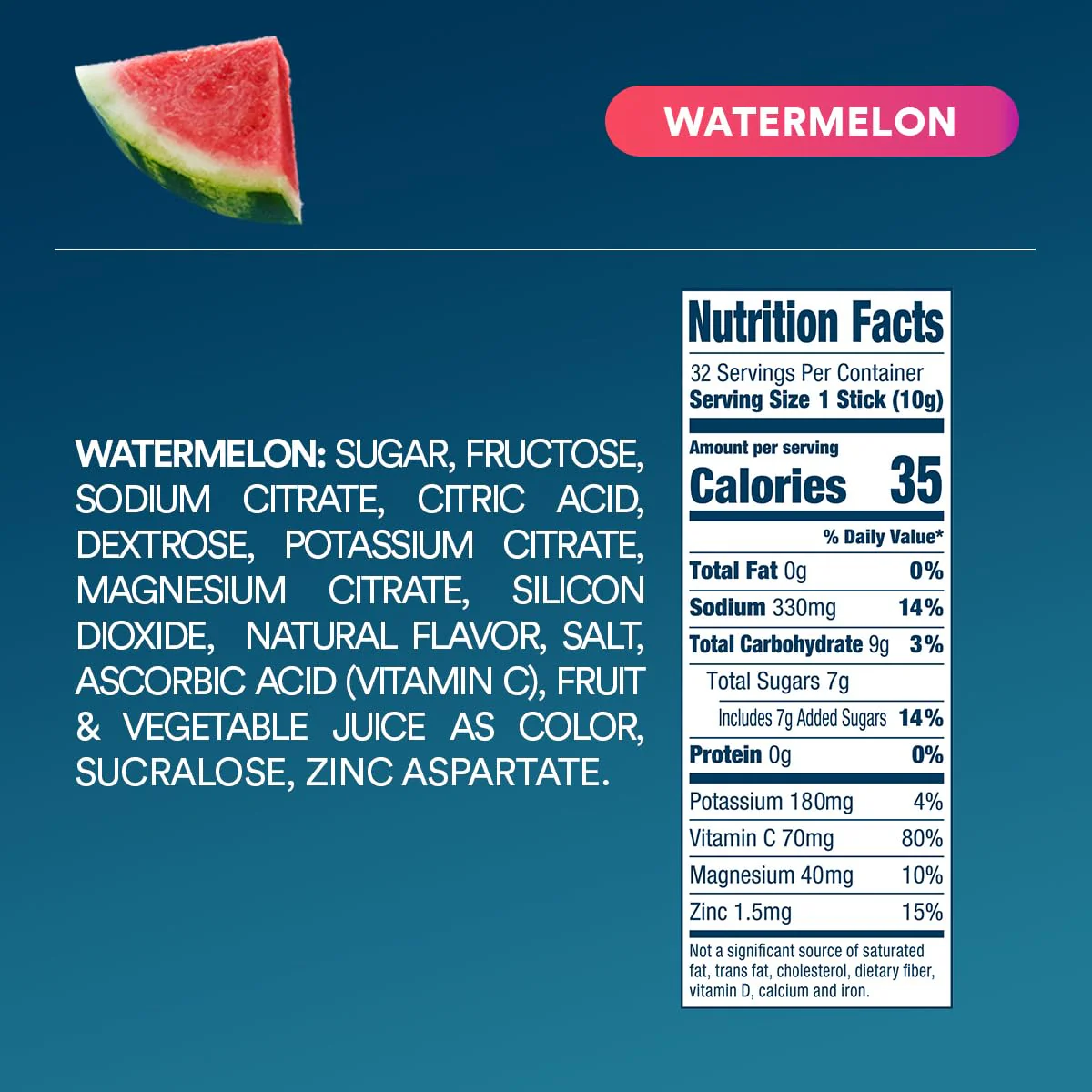 DripDrop Hydration Packets - Watermelon - Single Serve Electrolytes Powder Drink Mix - Non-GMO, Gluten Free, Vegan - 32 Sticks - Image 5