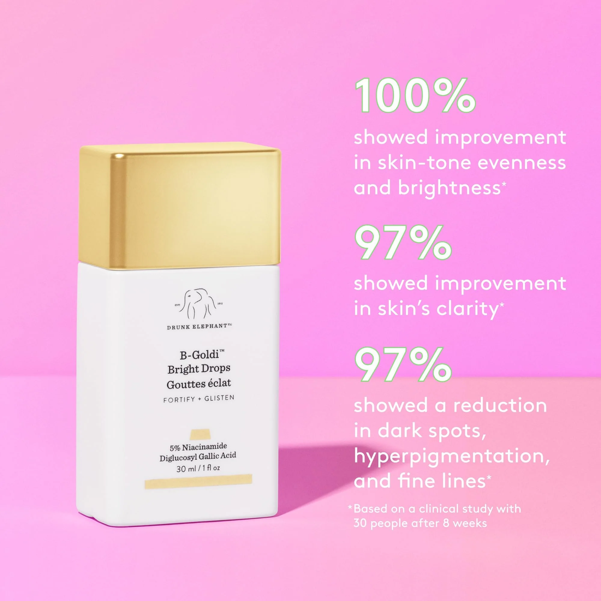 Drunk Elephant B-Goldi Bright Drops - 30 ml/1 fl oz - Illuminating Color Serum Drops - Clean Clinical Skincare - Cruelty-Free - Dermatologist-Tested - Free of Essential Oils, Silicones, and Fragrance - Image 5