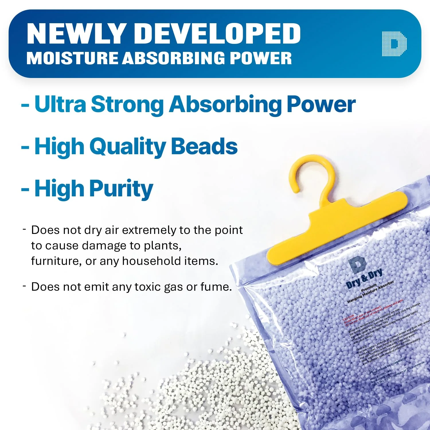 Dry & Dry 46 Packs [Net 14 Oz/Pack] Moisture Absorbers for Home, Basement & Bedroom - Small Dehumidifiers - Image 4