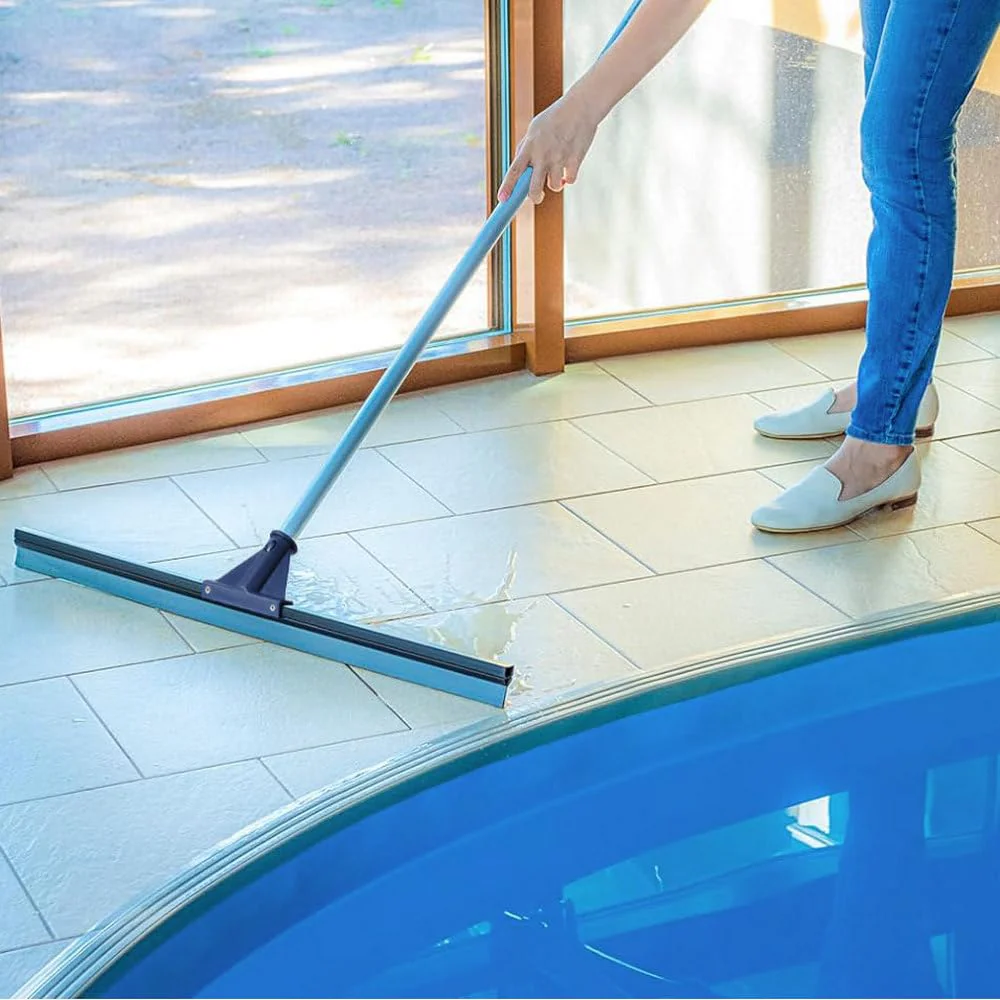 DSV Standard Floor Squeegee for Concrete Floor, 30" Large Squeegee Broom, Heavy Duty Floor Squeegee for Tile with 51.5" Handle for Garage, Deck, Bathroom, Window, Glass - Image 3