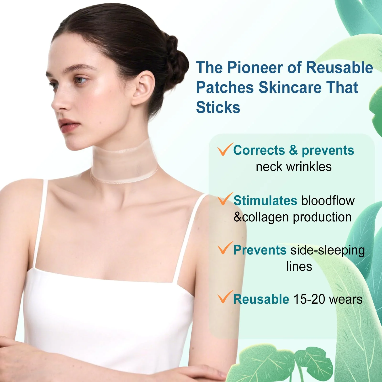 DUBPIRT 5 PCS Silicone Neck Wrinkle Patches - Reusable Overnight Anti-Wrinkle Patches, Anti Aging Silicone Wrinkles Patche for Skin Firming & Neck（2.5 Months Supply ）-Upgraded Version - Image 6