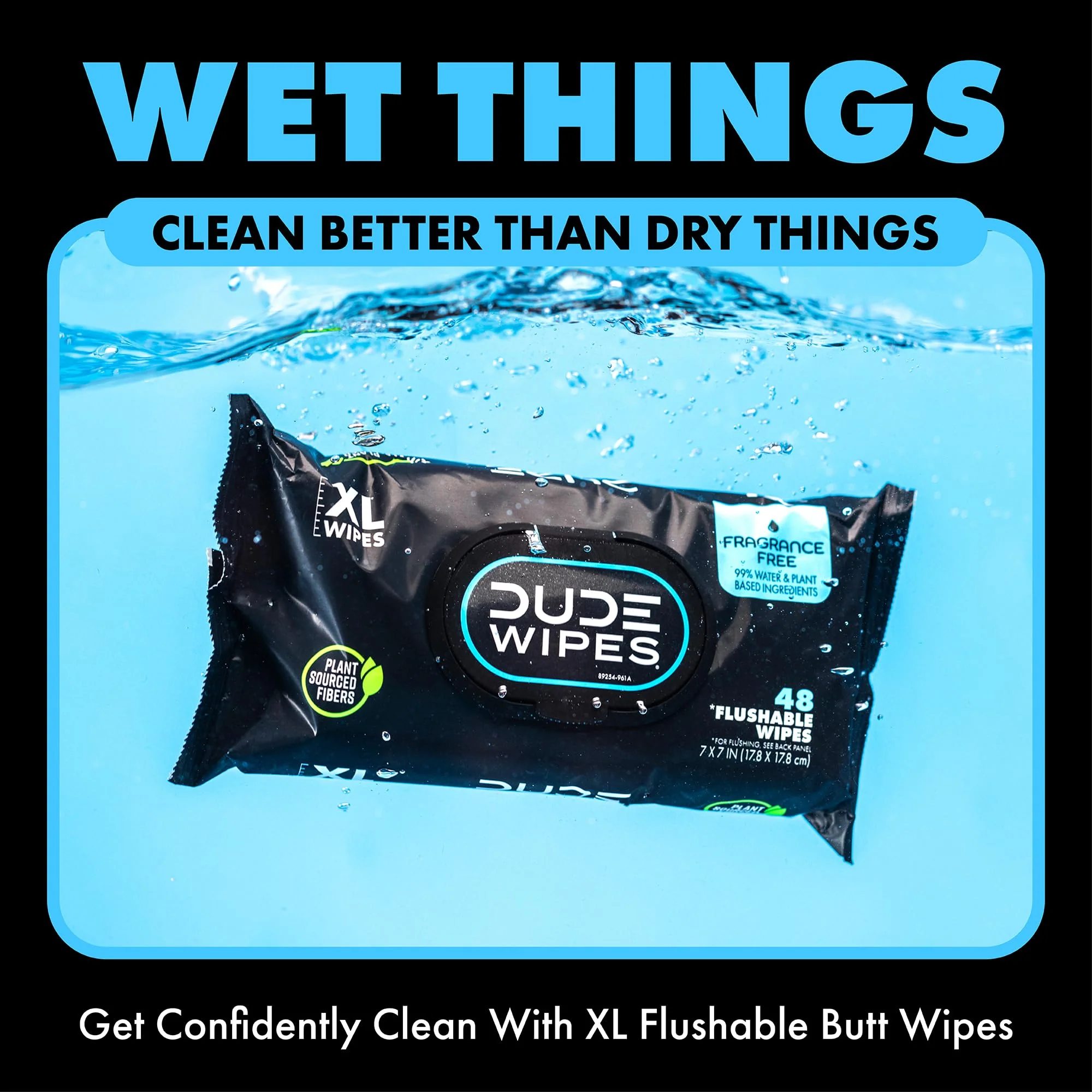 DUDE Wipes - Flushable Wipes - 8 Pack, 336 Count - Unscented Extra-Large Adult - Vitamin-E & Aloe - Septic and Sewer Safe - Image 4