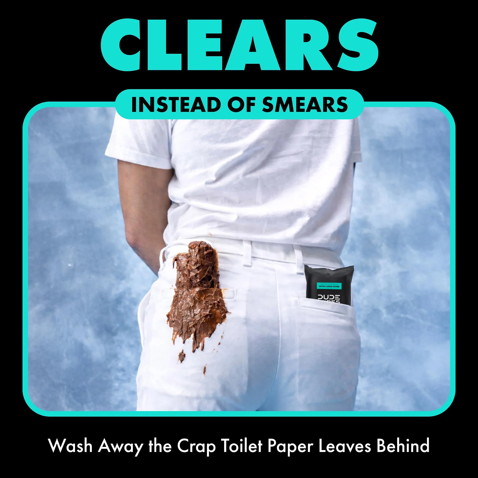 DUDE Wipes Mint Chill Travel Wipes - 6 Packs of 18 (108 Count) - Extra-Large Adult Flushable Wipes - Infused with Tea Tree Oil, Vitamin E, and Aloe - Septic and Sewer Safe - Image 3