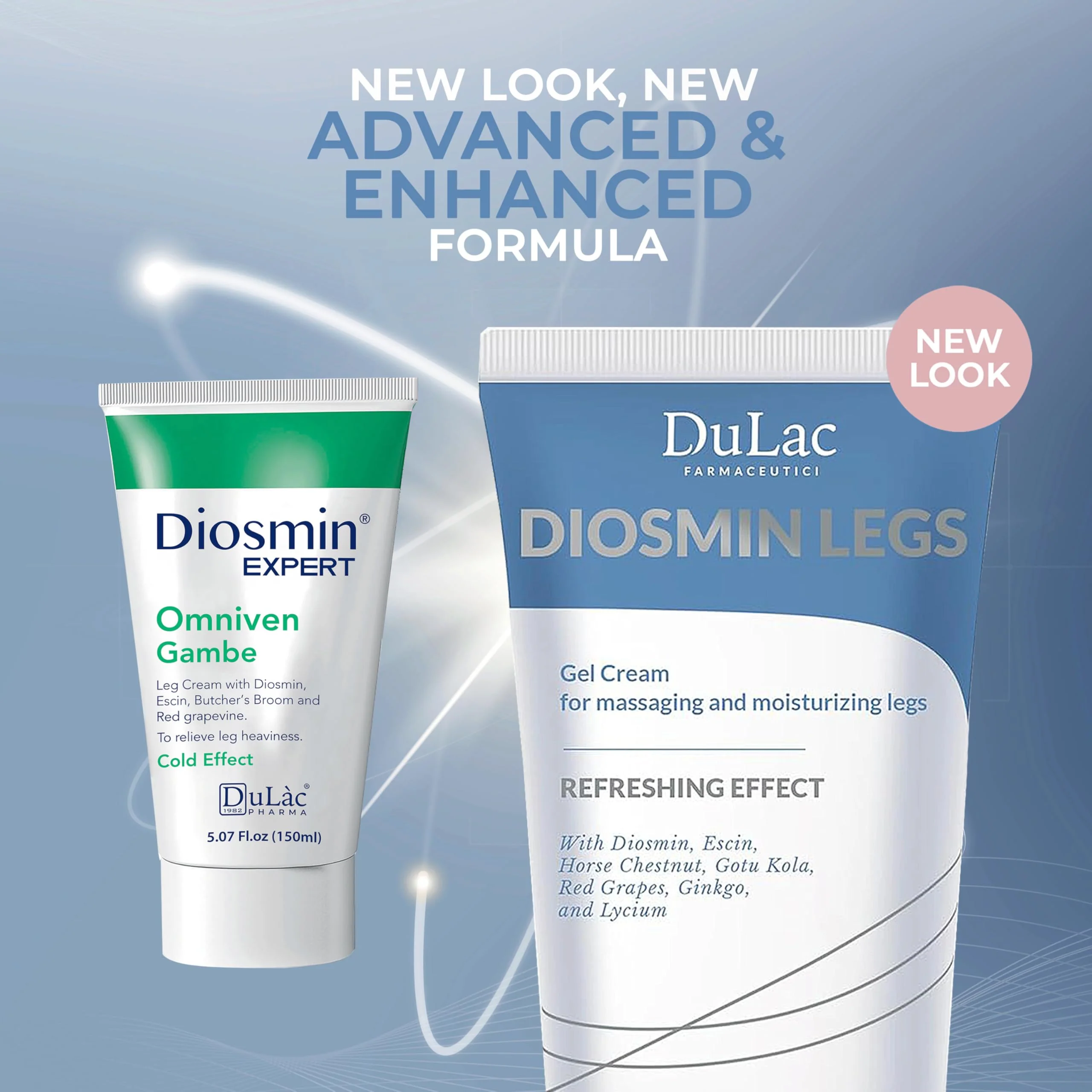 Dulac, Diosmin Legs Gel Cream, Cooling & Refreshing, with Diosmin & Menthol, Horse Chestnut Extract, Butcher's Broom & Red Vine, Fast-Absorbing, Non-Greasy, Daily Leg Care, 5.07 fl oz, Made in Italy - Image 3