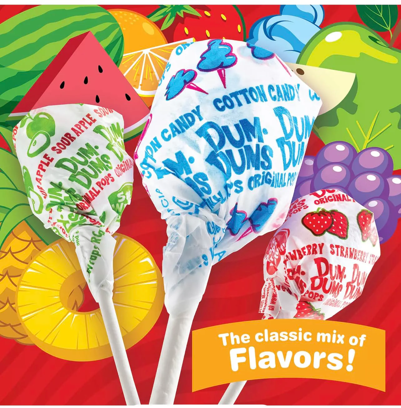 Dum Dums Original Mix Bulk 1000 ct - 16 FLAVORS | All-Time Classic Flavors - Lollipops Bulk, Bulk Suckers, Individually Wrapped - Bulk Candy for Any Occasion- Birthday Candy, Valentines Candy, Easter Candy, Christmas Candy, Halloween Parade Candy with BAG - Image 4