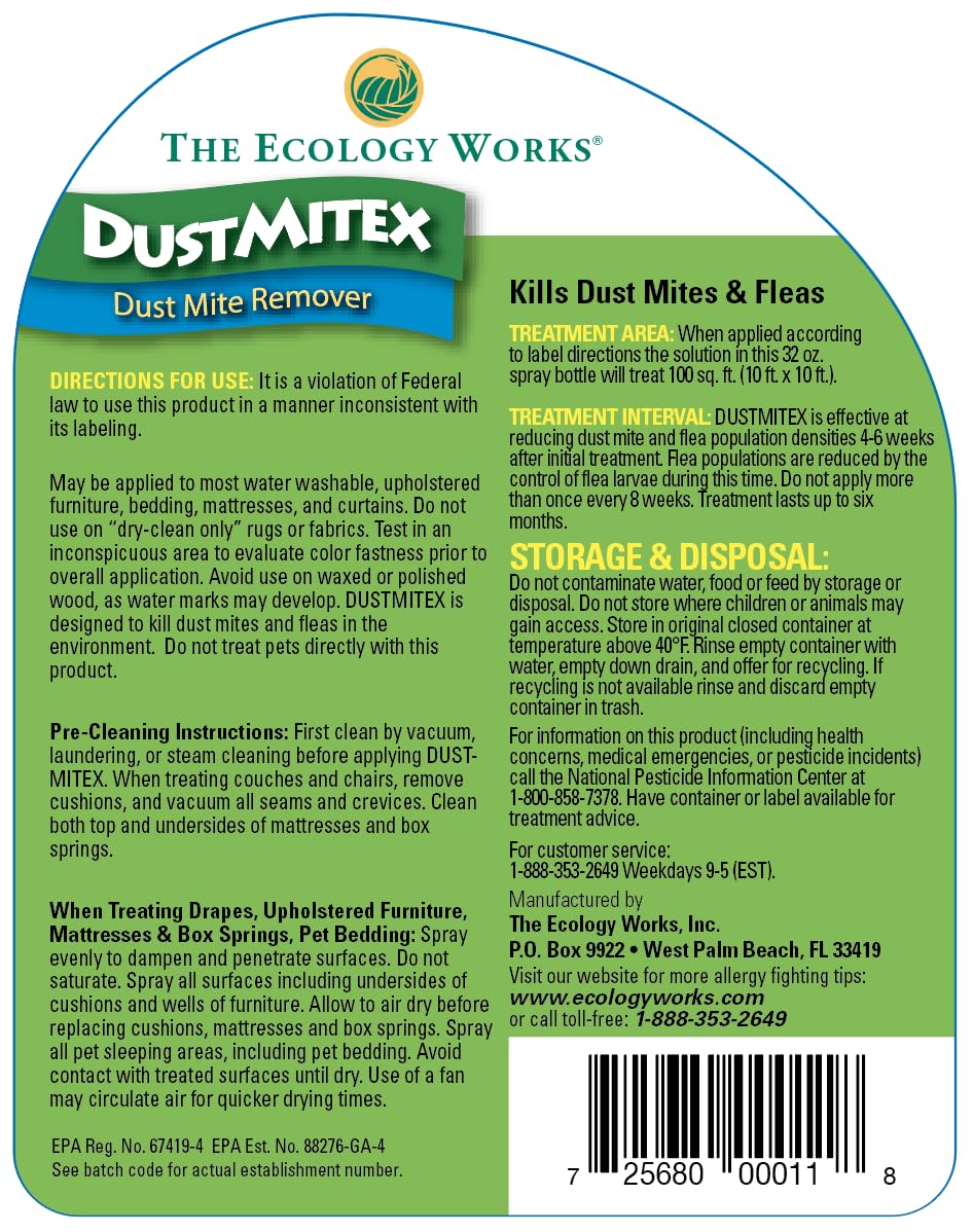DustmiteX Dust Mite Spray - Dust Mites Remover + Flea Killer for Allergy & Asthma Relief for Cleaning in Home, Bed, Pet Bedding, & Furniture, Anti Allergen Dust Mites Killer - Image 8