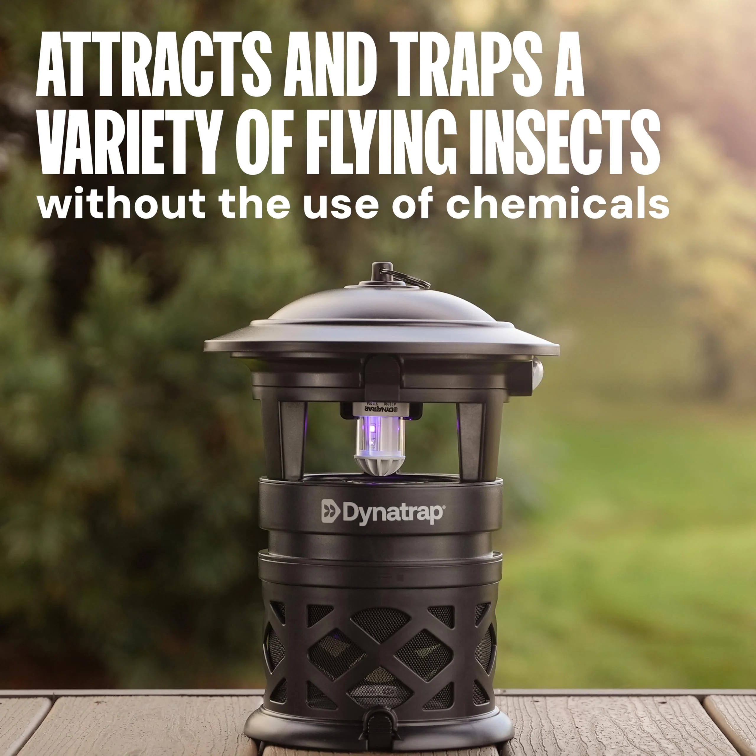 Dynatrap DT1130SR 1/2 Acre Mosquito & Flying Insect Outdoor Trap and Killer – Kills Mosquitoes, Flies, Wasps, Gnats, & Other Flying Insects - Bug Zapper Alternative – Black - Image 4