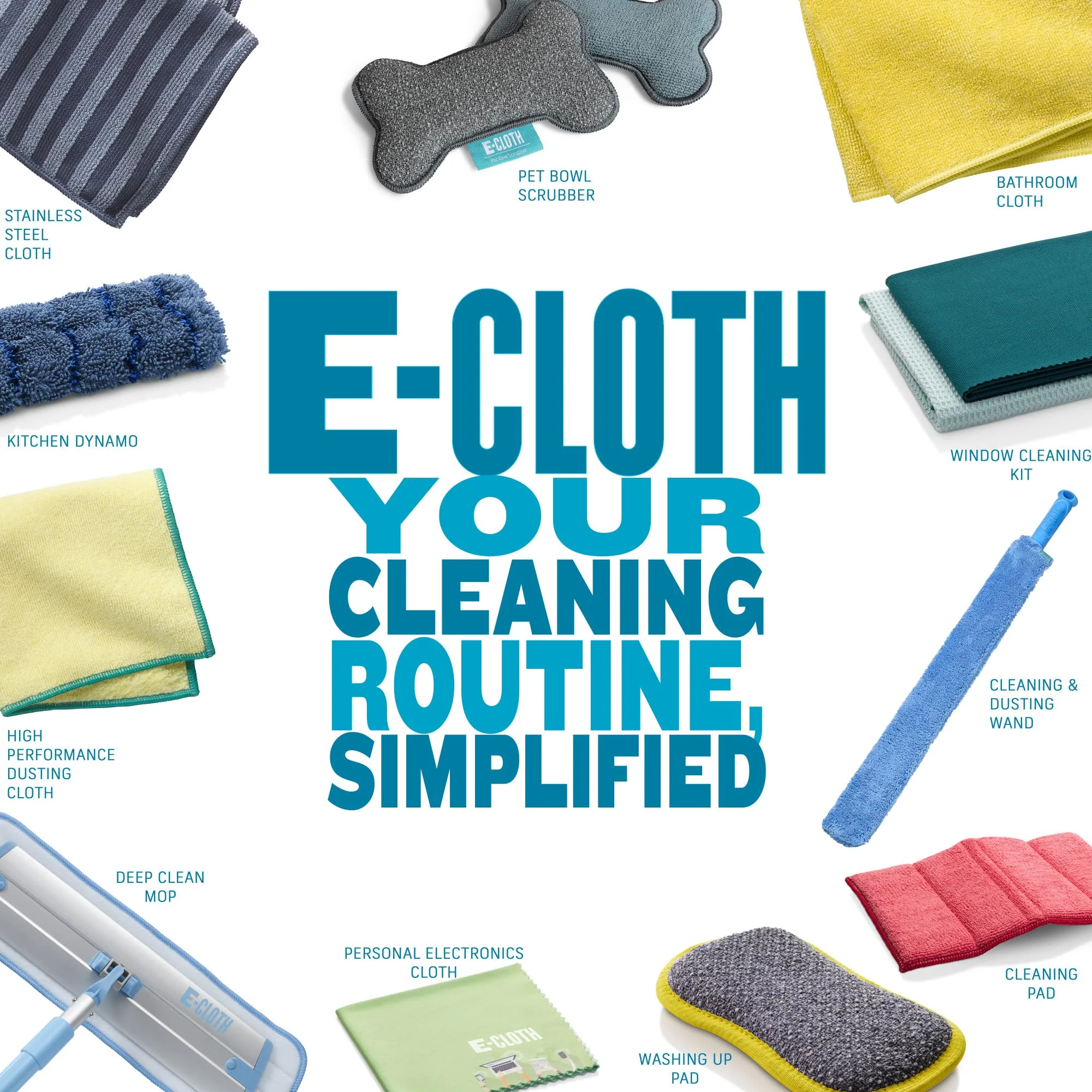 E-Cloth Glass & Polishing Cloths, Premium Microfiber Glass Cleaner, Great for Windows, Glass and Mirrors, Washable and Reusable, 100 Wash Guarantee, Alaskan Blue, 2 Pack - Image 5
