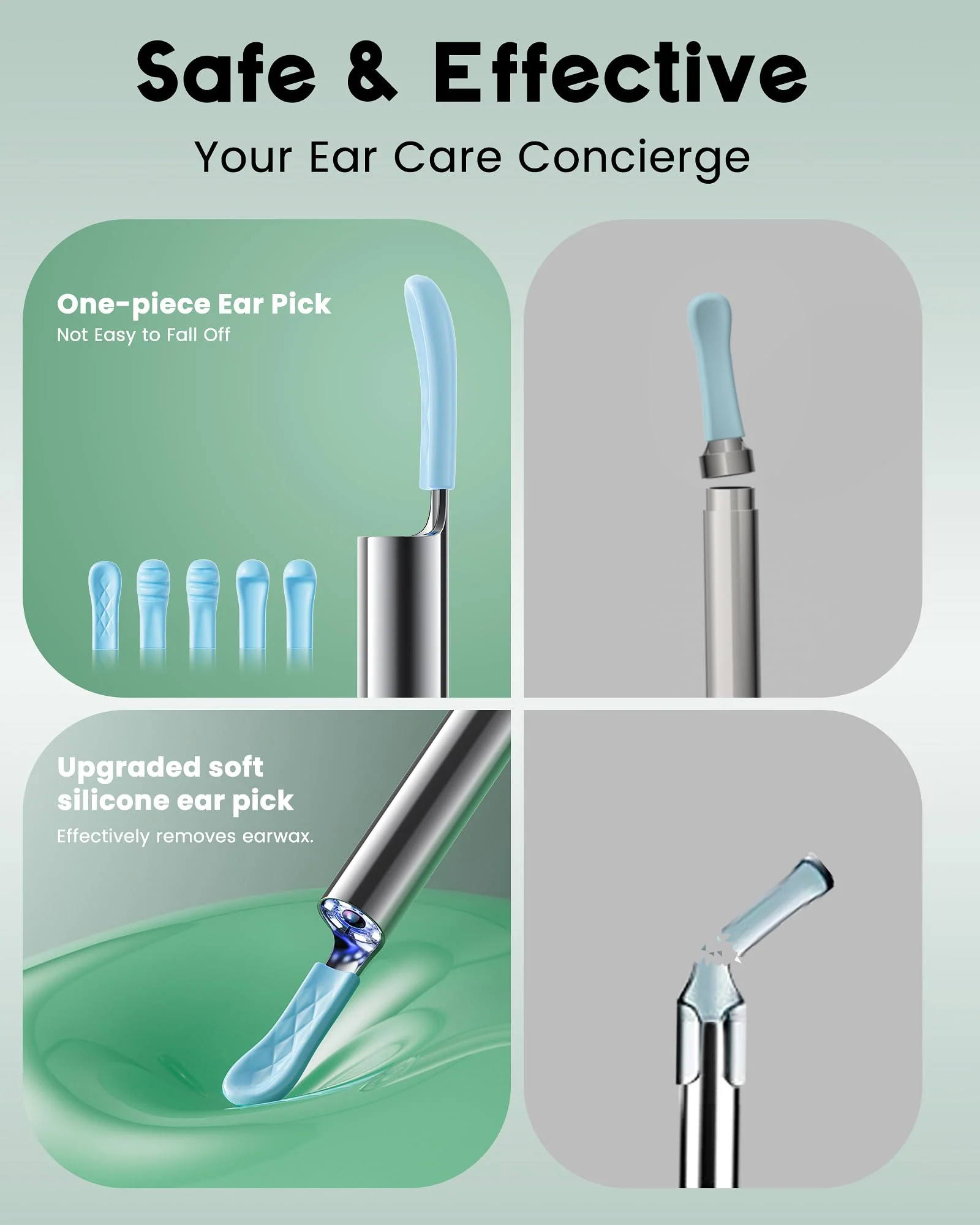 Ear Wax Removal - Earwax Remover Tool with Ear Set - Ear Canal Cleaner with 1080P Camera - FSA HSA Eligible - Ear Cleaning Kit with Ear Spoon - Ear Camera for iOS & Android (Navy Blue) - Image 5