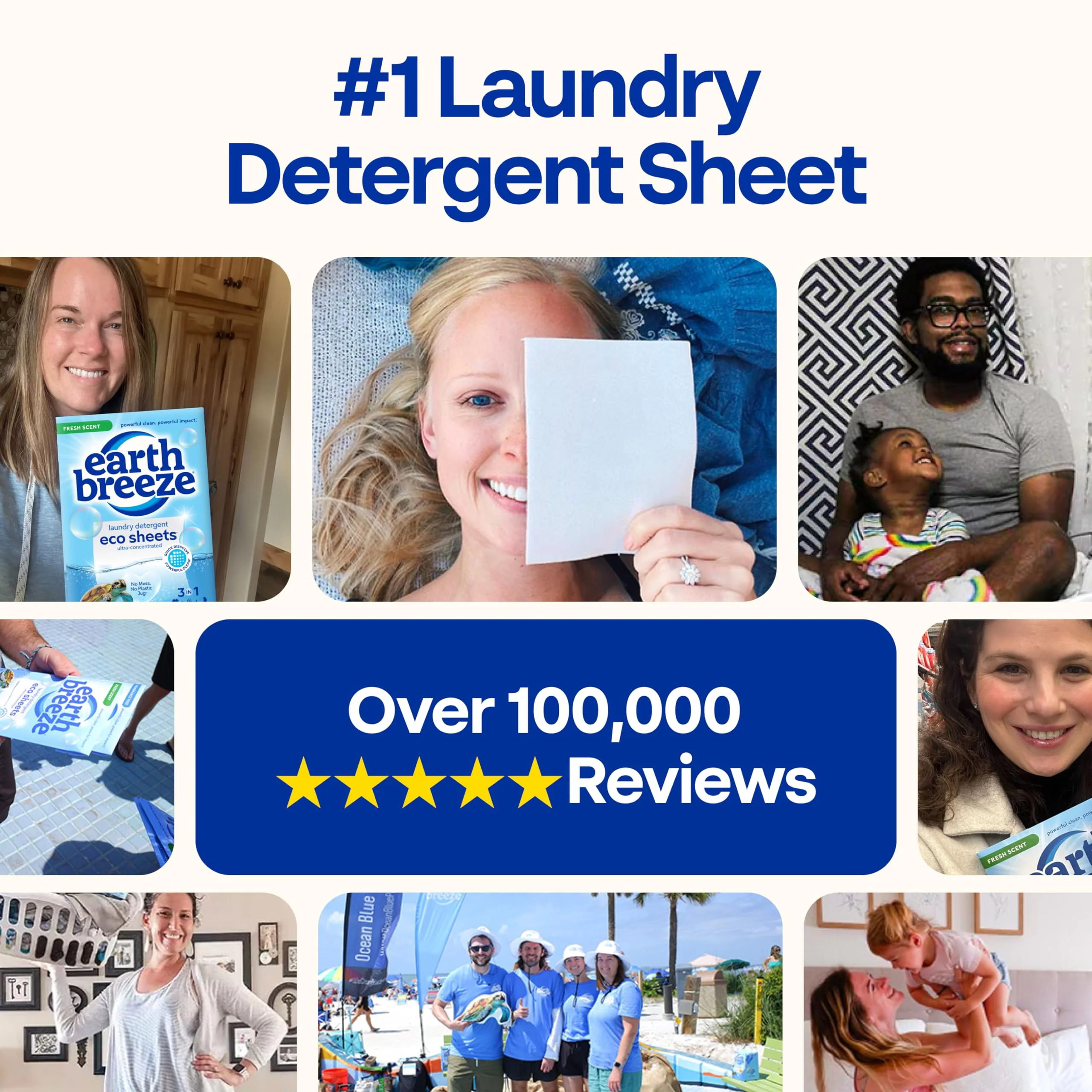 Earth Breeze Laundry Detergent Sheets Fresh Scent - 60 Loads Eco Liquidless Soap - Travel-Friendly for Hot & Cold Cycles, Tackles Tough Stains & Odors - Gentle on Skin, 30 Ct - Image 8