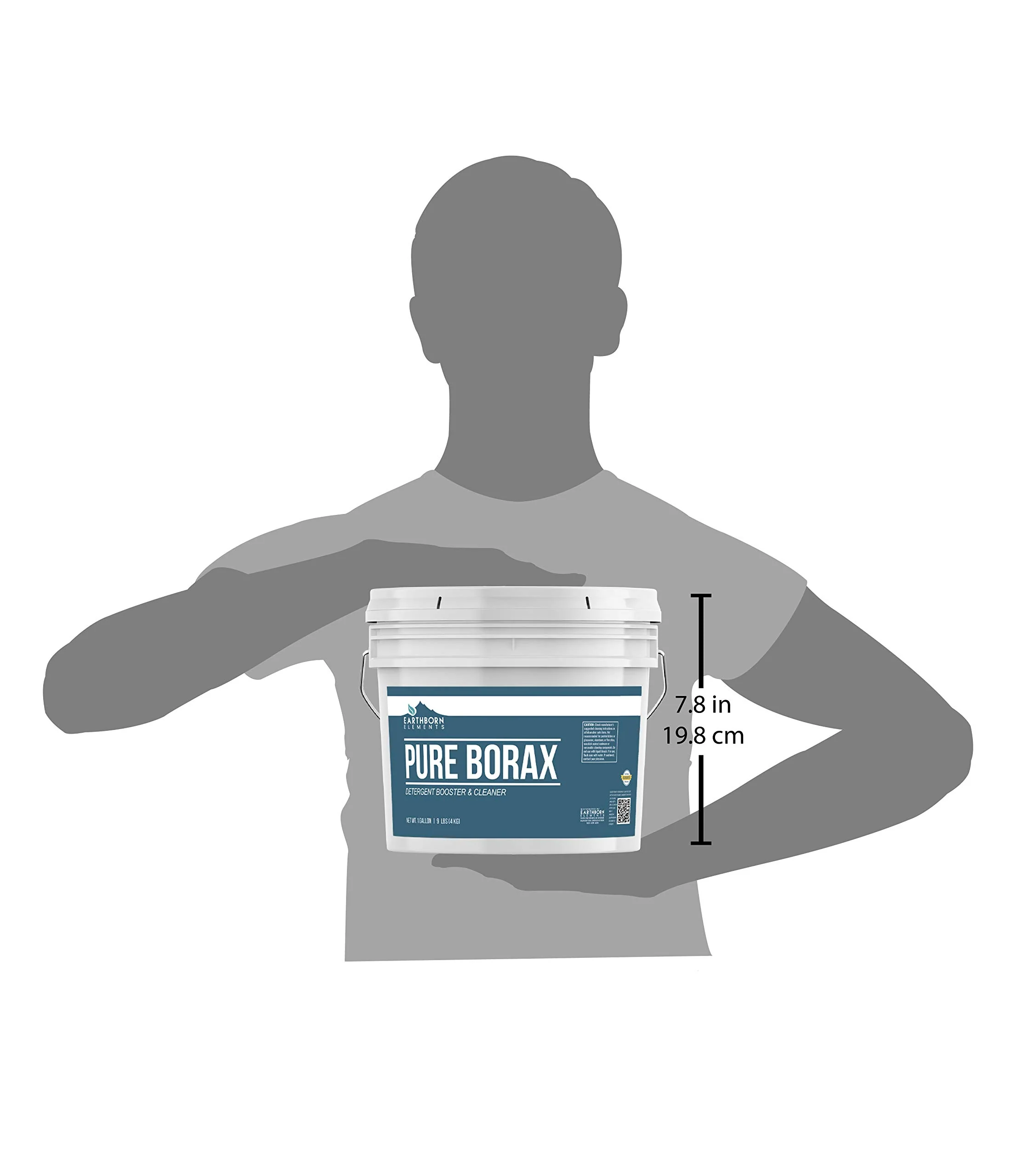 Earthborn Elements Borax Powder (1 Gallon), Multipurpose Cleaner & Detergent Booster, Resealable Bucket (144 Ounce) - Image 2