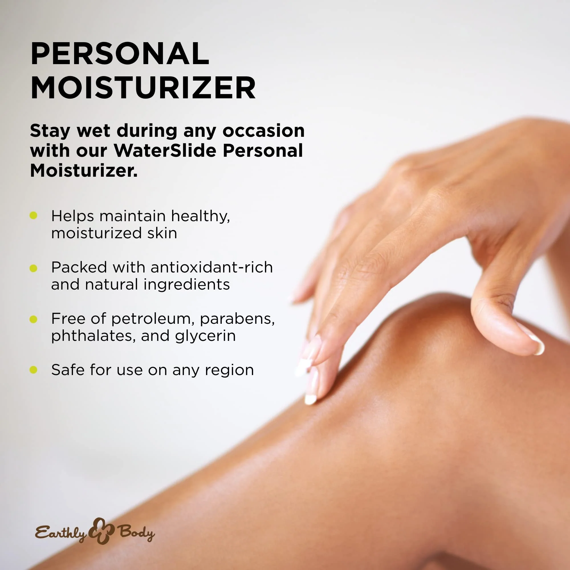 Earthly Body WaterSlide, 8 fl. oz. - Personal Moisturizer - 100% Natural, Water-Based Formula - Vegan & Cruelty Free - Image 8