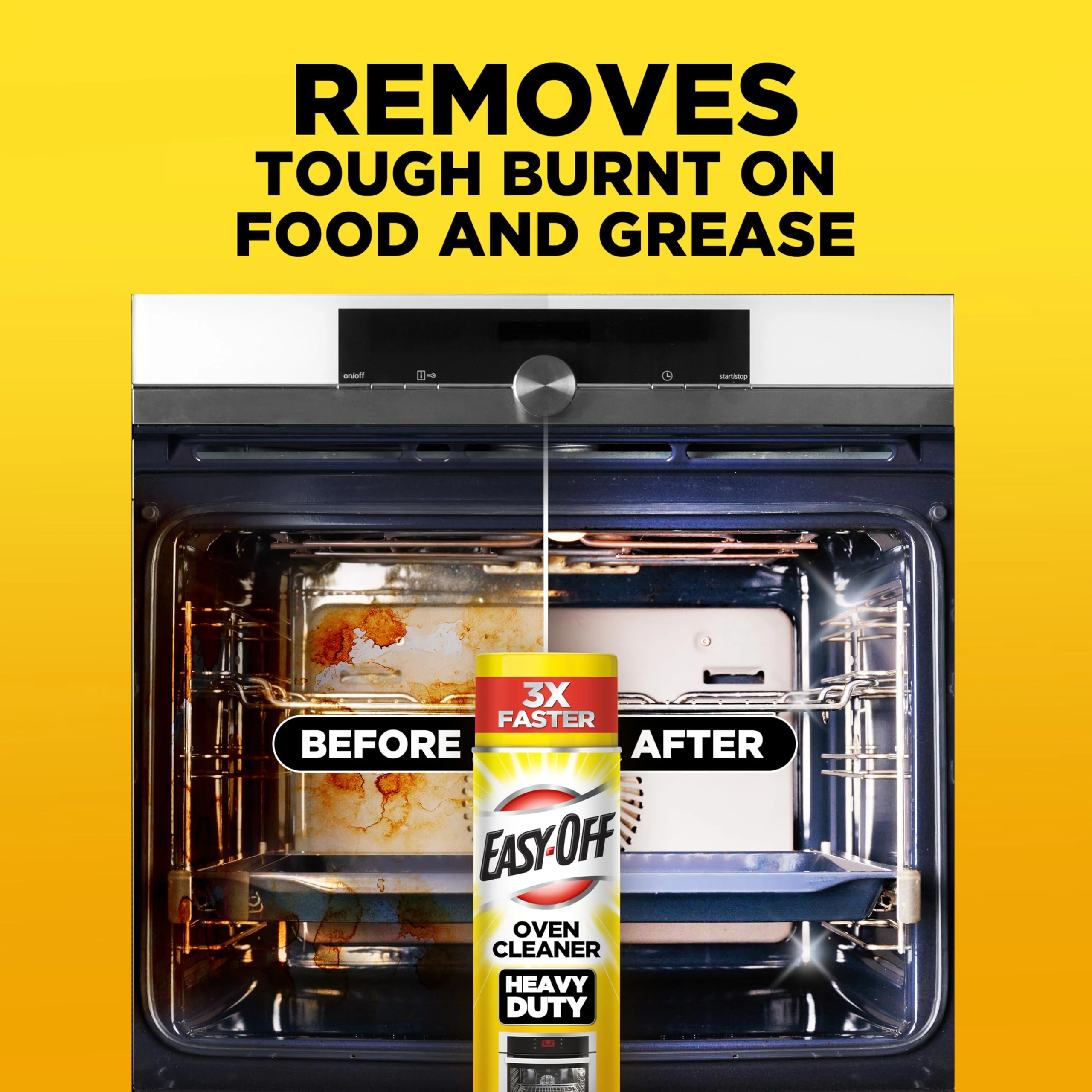 Easy-Off Heavy Duty Oven Cleaner Foam, Removes Grease & Burned-On Food, For Ovens, Grill Grates & More 14.5oz - Image 4