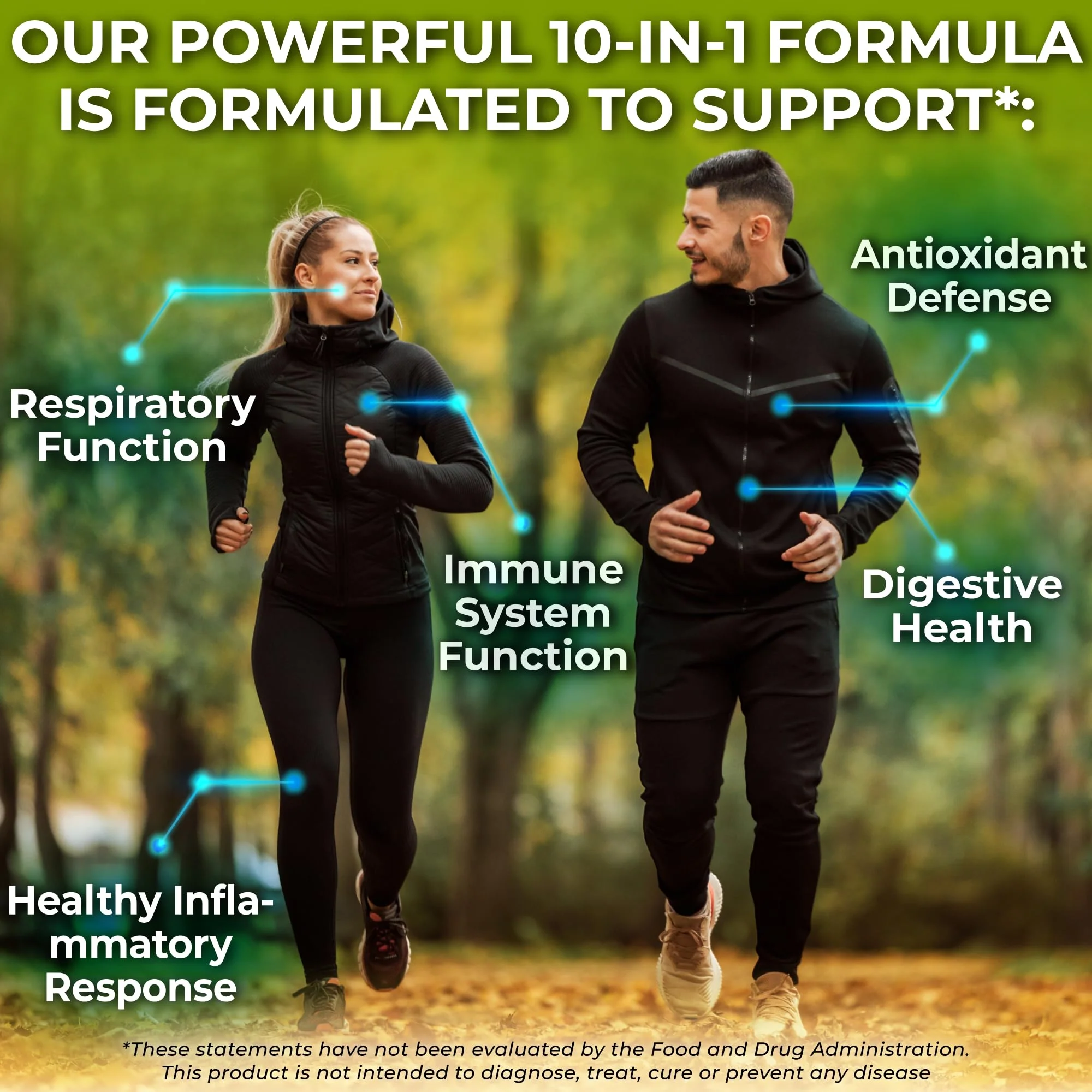 Echinacea Goldenseal Capsules - 10 in 1 Immune Support Supplement - 1455mg - Vegan Echinacea Capsules Supplement Made With Organic Whole Foods - Herbal Immune System Support - 2 Month Supply - Image 3
