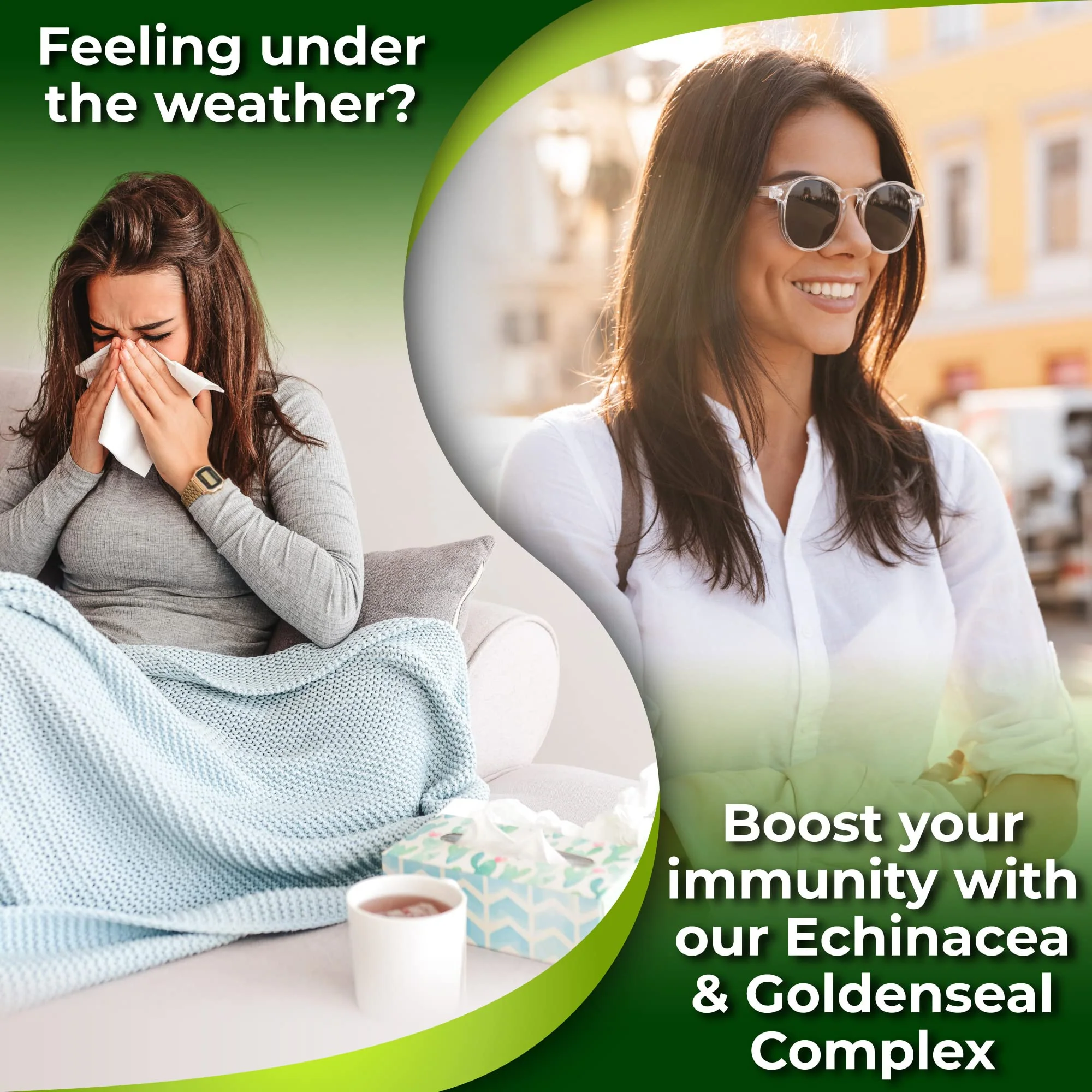 Echinacea Goldenseal Capsules - 10 in 1 Immune Support Supplement - 1455mg - Vegan Echinacea Capsules Supplement Made With Organic Whole Foods - Herbal Immune System Support - 2 Month Supply - Image 6