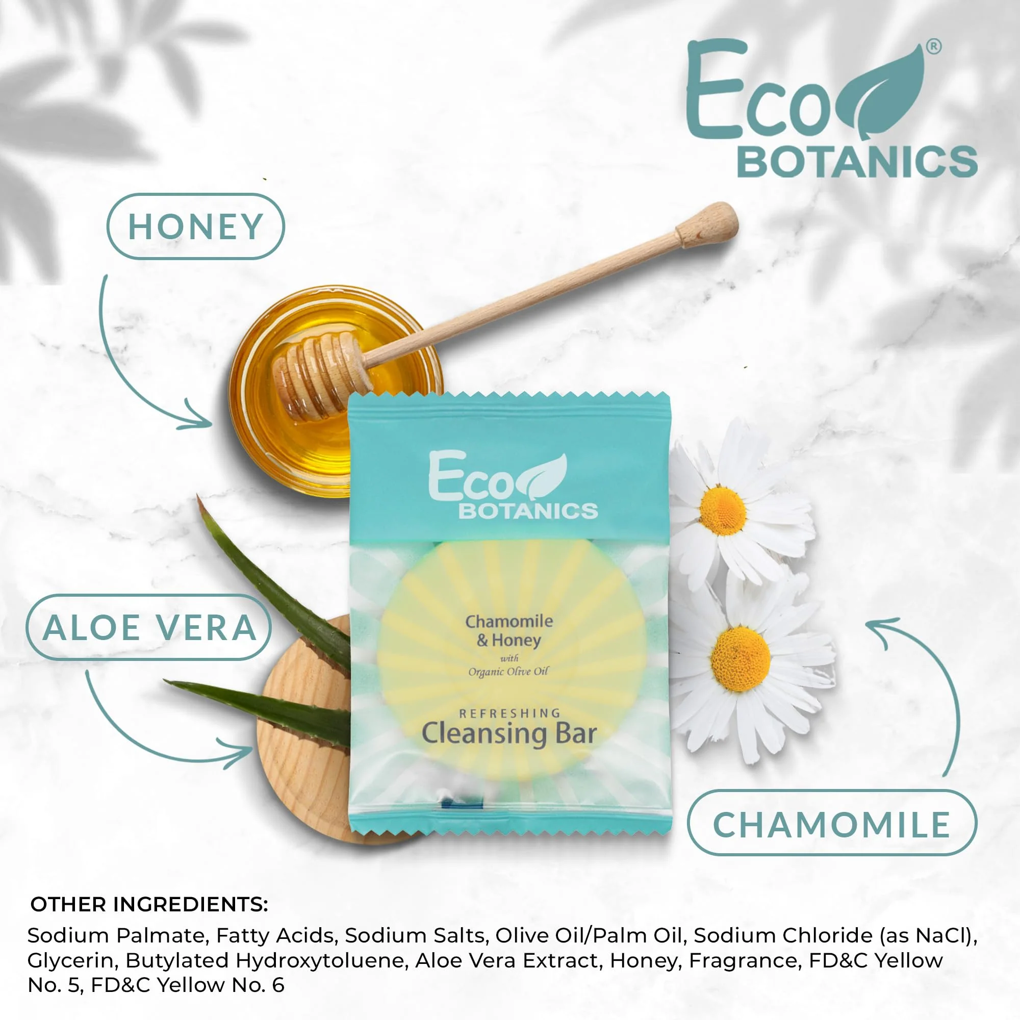 Eco Botanics Travel Size Hotel Cleansing Soap Bar 100 Count 0.5 oz Bottles Guest Amenities for Hotels Vacation Rentals & Short Term Rentals Paraben Free White Tea Scent with Aloe & Olive Oil - Image 7