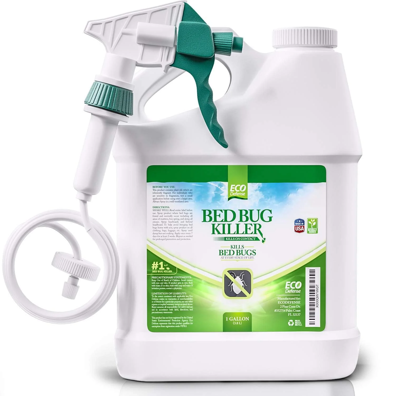 Eco Defense Bed Bug Killer - Bed Bug Spray & Dust Mite Spray - Natural Treatment - 1 Gallon - Image 2