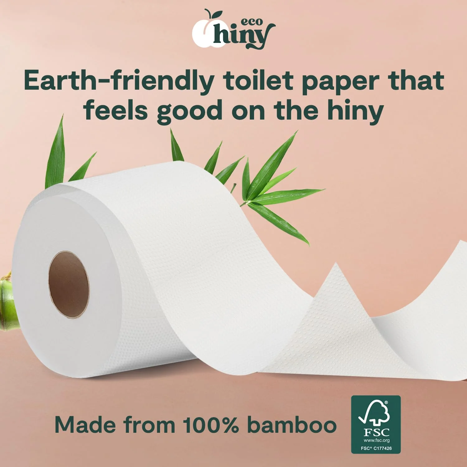 ecoHiny Premium & Soft Bamboo Toilet Paper | PFAS Free | 12 Mega Rolls, 3 ply & 350 Sheets | Non Toxic, FSC Certified, Septic Safe, BPA Free | Tree Free Toilet Tissue | Plastic Free Packaging - Image 9