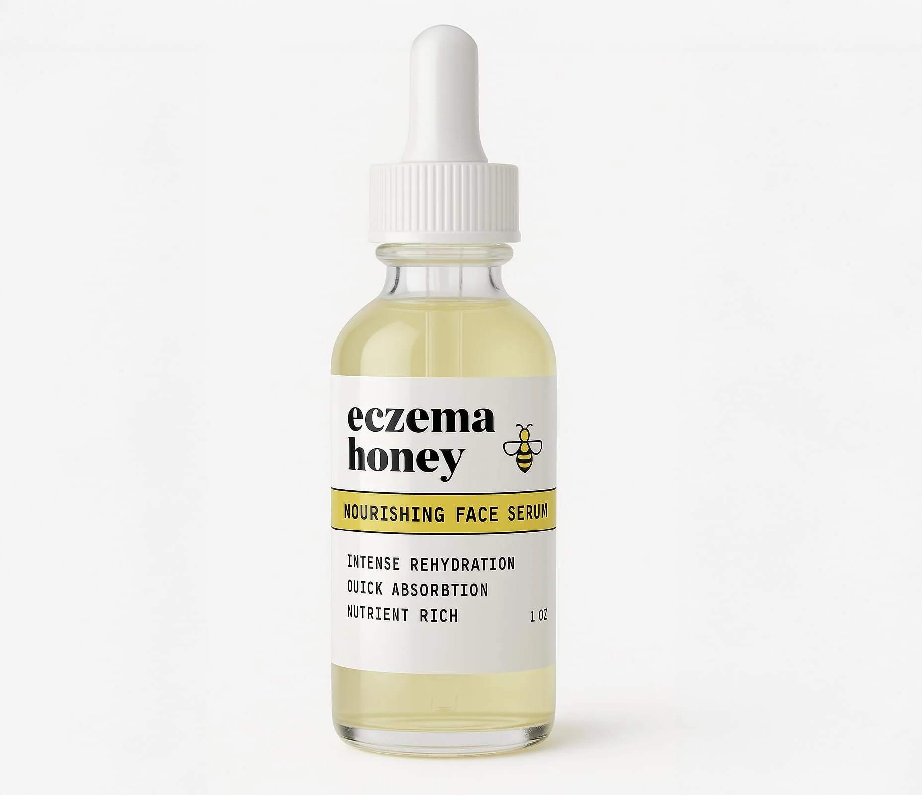 ECZEMA HONEY Nourishing Face Serum - Daily Hydrating Serum - Face Oil for Eczema, Dry & Sensitive Skin (1 Oz)