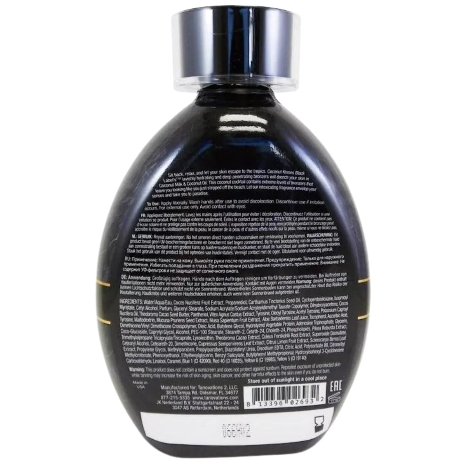 Ed Hardy Lotion Coconut Kisses Black Label Black DHA Skin Hydrating Bronze 13.5z, Antioxidant, Medium - Image 2