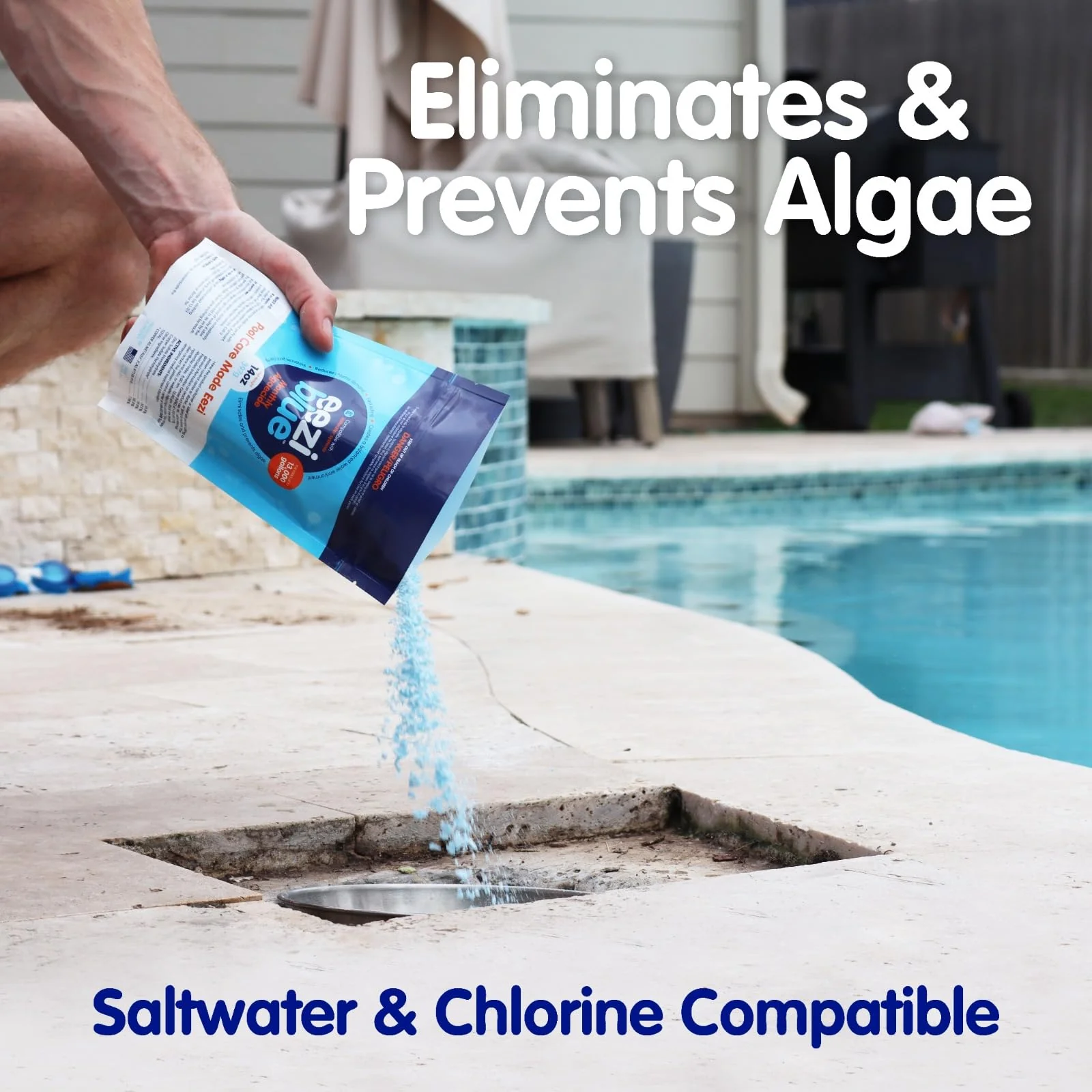 Eeziblue Monthly Algaecide for Swimming Pool, Pool Algaecide for Inground Pool & Above Ground Pool - Effective Monthly Treatment to Prevent Algae Growth up to 20,000 Gallons - Image 8