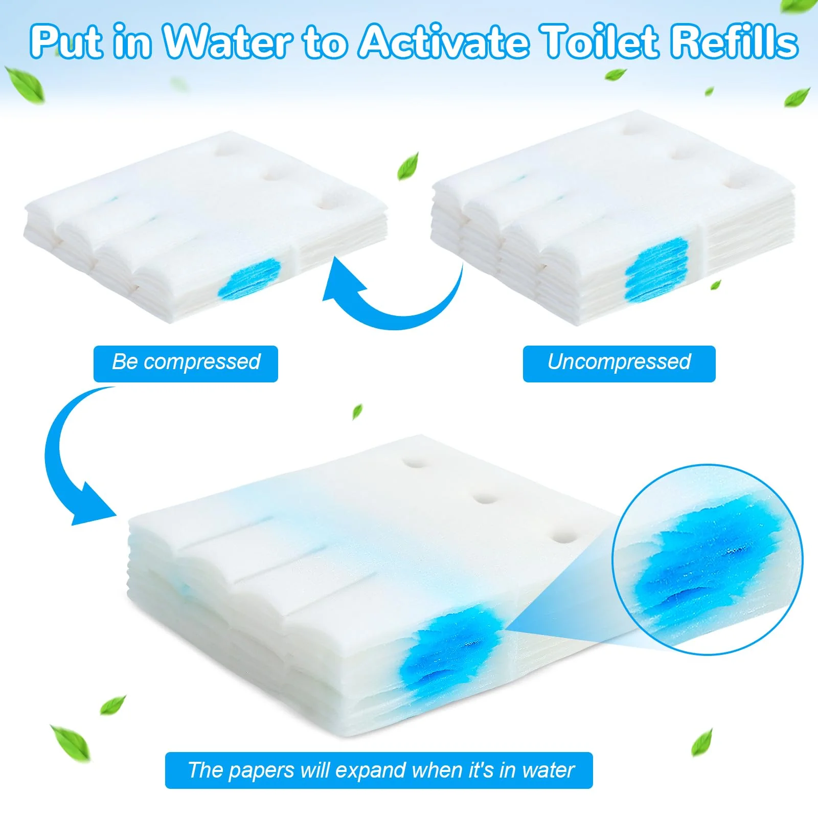 Effacera 48 Count Flushable Toilet Refills, Disposable Toilet Bowl Paper Bulk, Fresh Flushable Toilet Brush Refill Pads for Toilet and Bathroom, Toilet Brush Accessories (No Handle) - Image 3