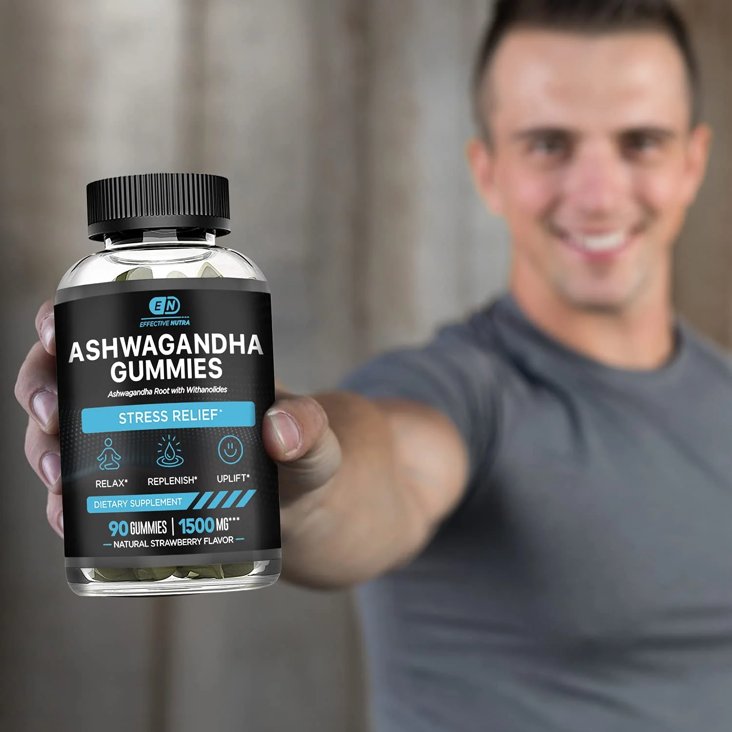 Effective Nutra Ashwagandha Gummies 1500mg – Extra Strength Stress & Sleep Support – 90-Day Supply, Just 2 Gummies Daily – Vegan, Non-GMO, Third-Party Tested – Made in USA (2-Pack) - Image 5