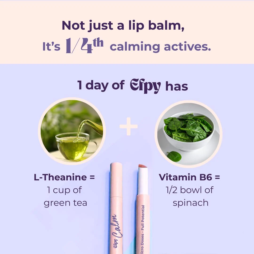 Efpy Micro-Dose Lip Balm | With Vitamins and Wellness Actives | Functional Beauty for Mind, Mood & Energy (Choose Your Formula: Calm, Curb, Perk) (Calm - Lavender & Chamomile) - Image 8