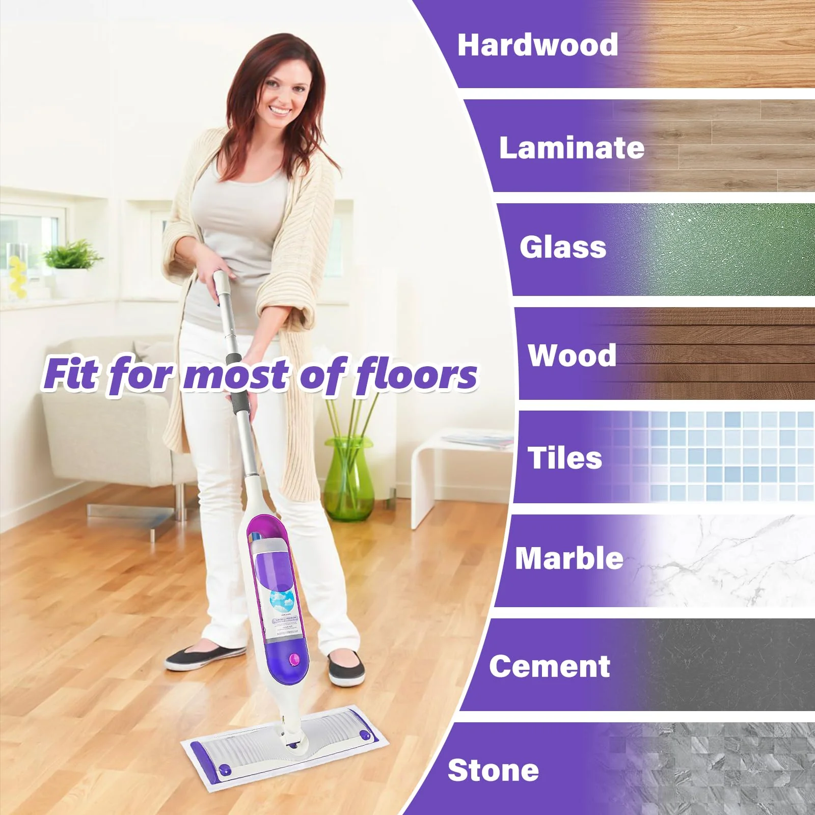 EHADOO Mop Pads Refills for Swiffer Power Mop: 20 Pcs Wet Dry Disposable Pad for Multi-Surface Floor Cleaning - Mopping Replacement for Tile Hardwood - Sweeping Cloths for Home Kichen - Image 3