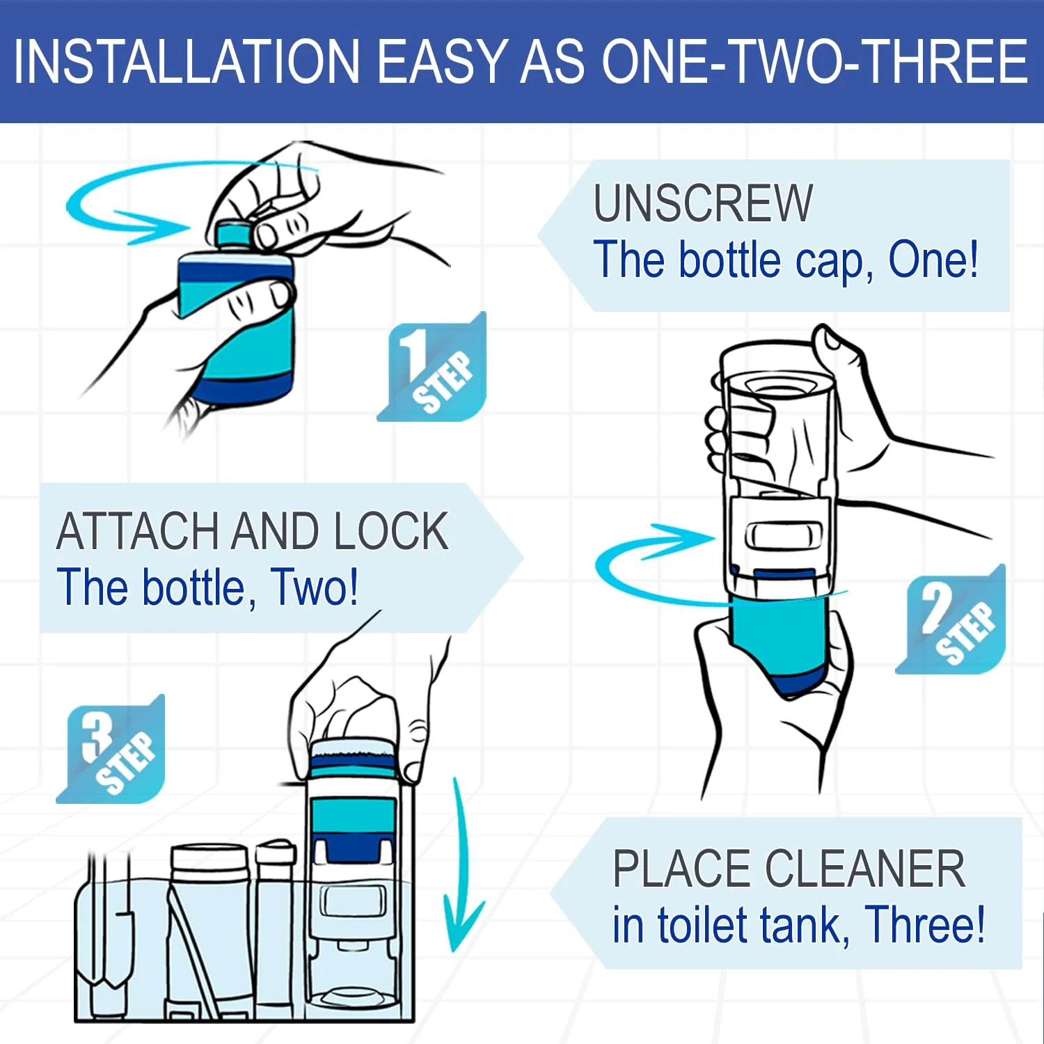 eHouse Automatic Toilet Cleaner with Refill — Flush-Activated Toilet Bowl Cleaner, Household Cleaning Solution - Toilet Cleaners for Hard Water, Removes Rust & Limescale, Fresh Apple Scent. - Image 4