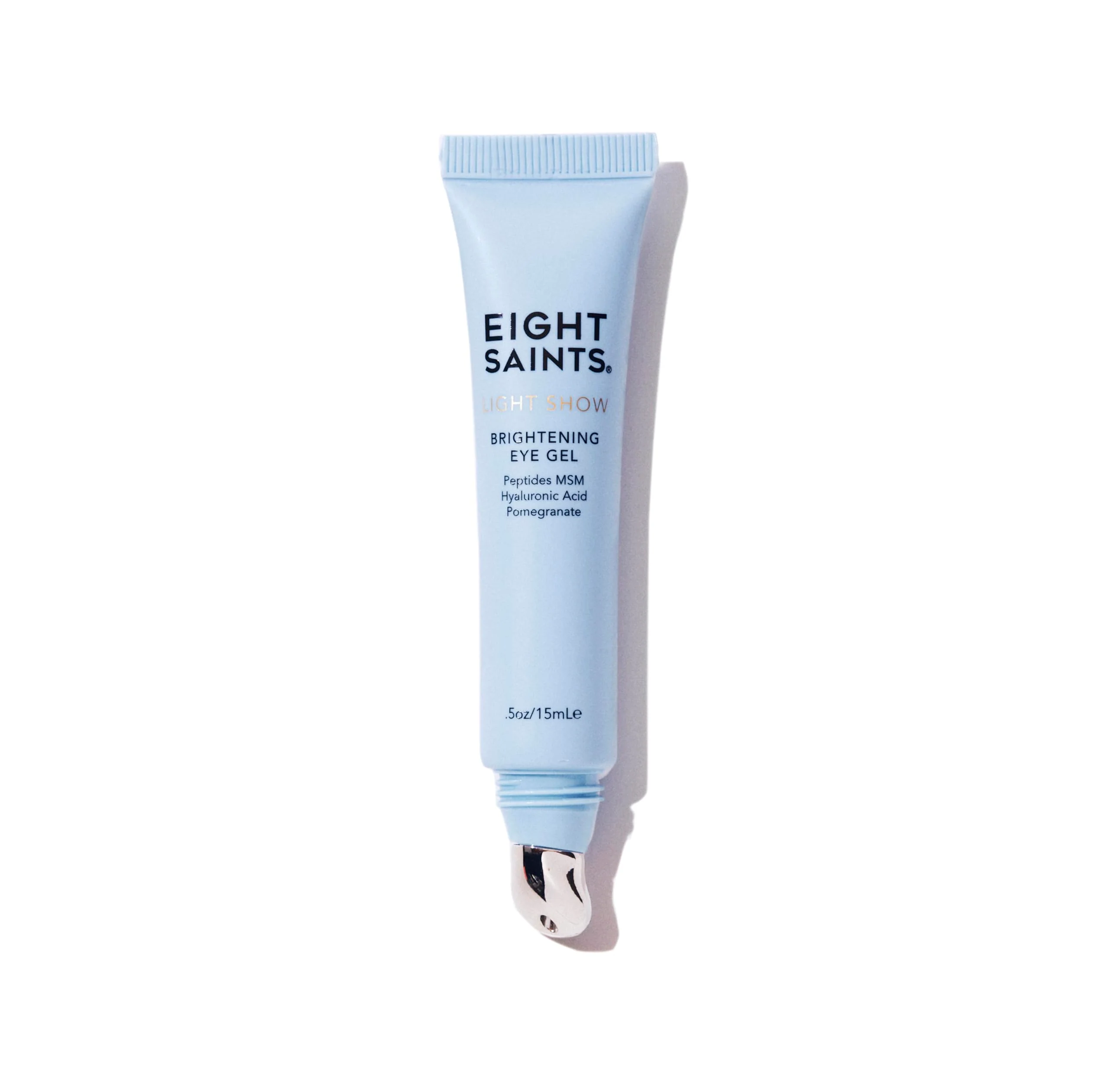 Eight Saints Light Show Brightening Eye Gel, Natural and Organic Anti Aging Cooling Eye Gel to Reduce Puffiness, Wrinkles and Calms Under Eye Skin, 0.5 Ounces