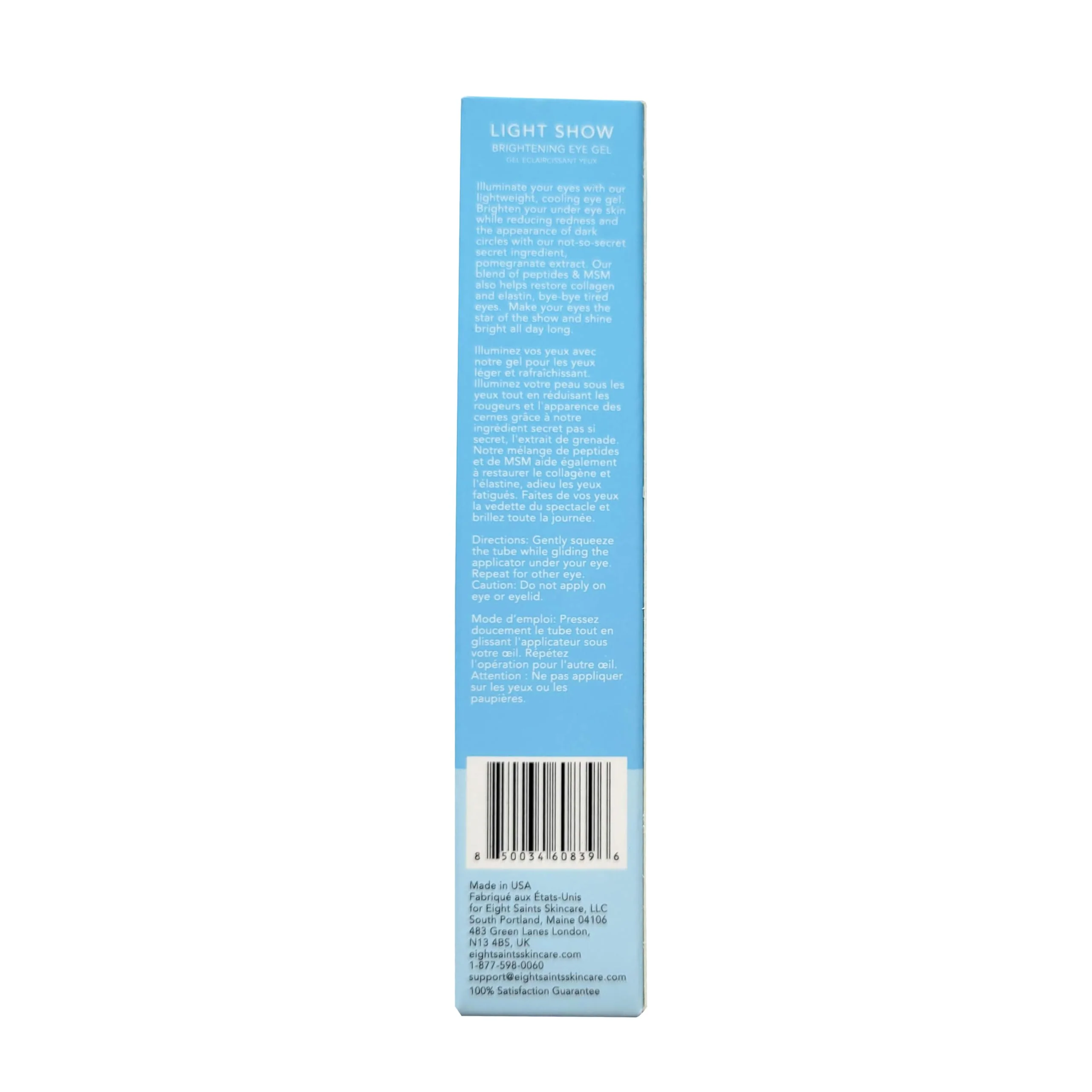 Eight Saints Light Show Brightening Eye Gel, Natural and Organic Anti Aging Cooling Eye Gel to Reduce Puffiness, Wrinkles and Calms Under Eye Skin, 0.5 Ounces - Image 6