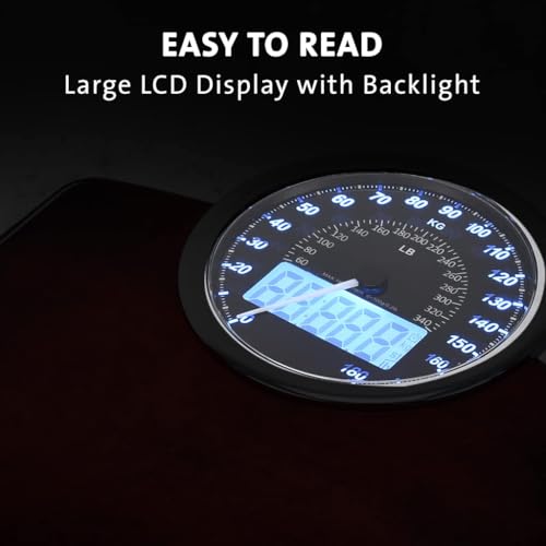 EILISON Highly Advance 2-in-1 Digital & Analog Weighing Scale for Body Weight-400lbs, 4 High Precison GX Sensor Accurate, Thick Tempered Glass, Extra Large Display (Red) - Image 4