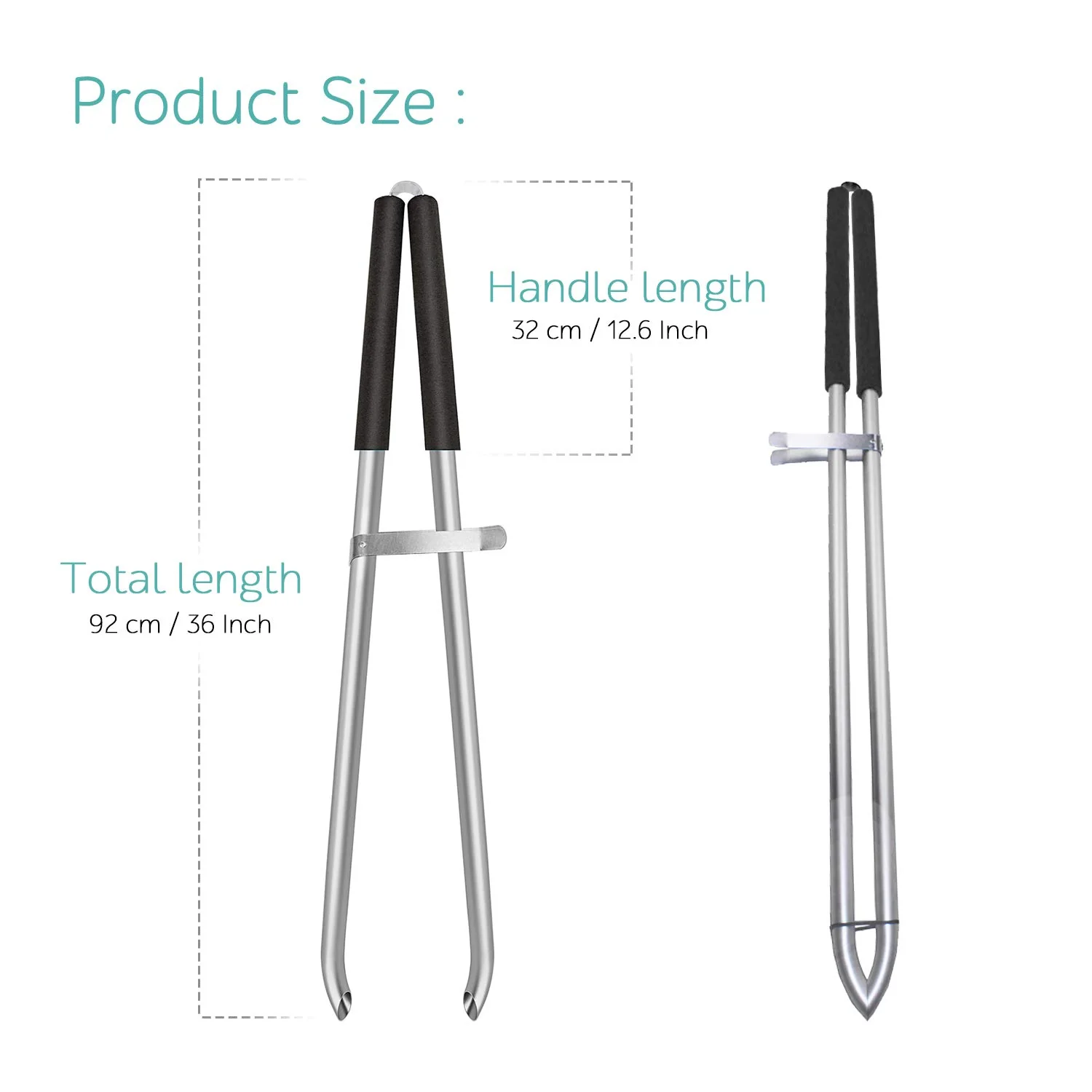 EJG 36 Inch /92cm Litter Picker Grabber, Long Rubbish Picker Grabber, Lightweight Aluminium & Rustproof, Reacher Assist Tool for Elderly, Grabber Reacher Tool (Black) - Image 7