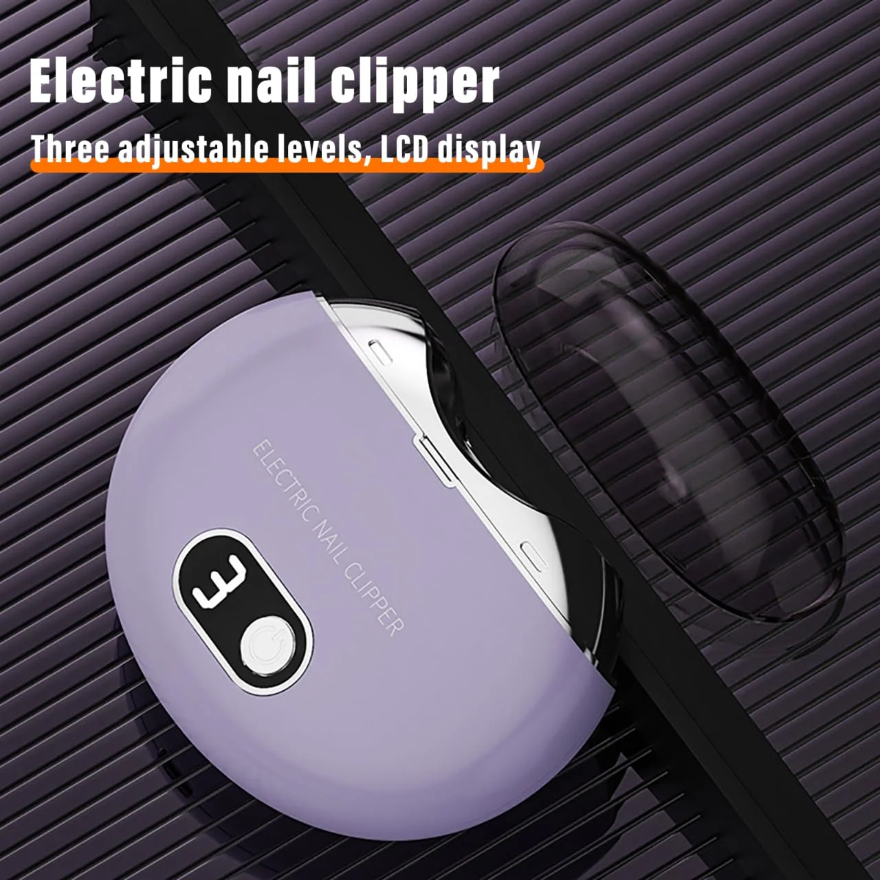 Electric Nail Clipper, Electric Toenail Clipper, 3-Speed Electric Nail Trimmer with LCD Digital Display, USB Rechargeable Safety Electric Nail Clippers for Kids, Adults, Elderly (Carmine) - Image 3